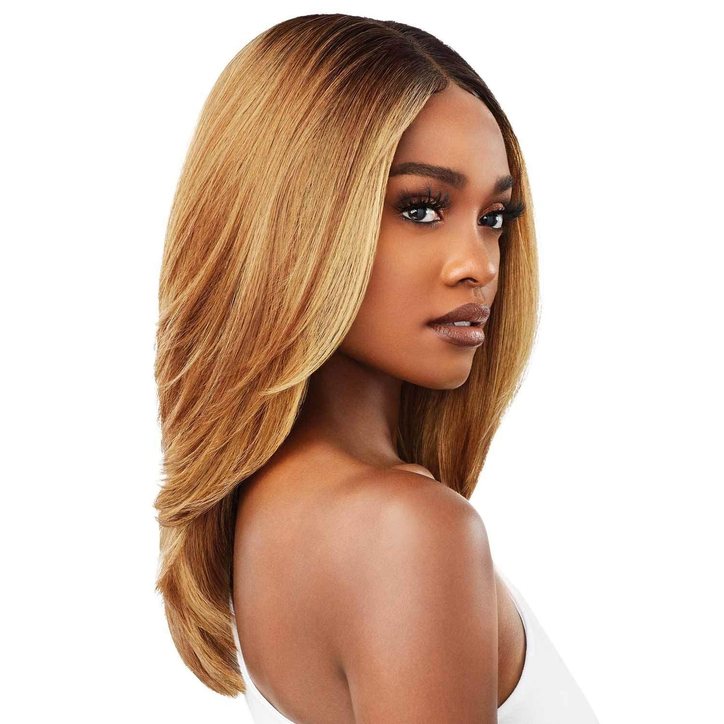 Outre Synthetic Melted Hairline Lace Front Wig- MARTINA (2 Dark Brown)