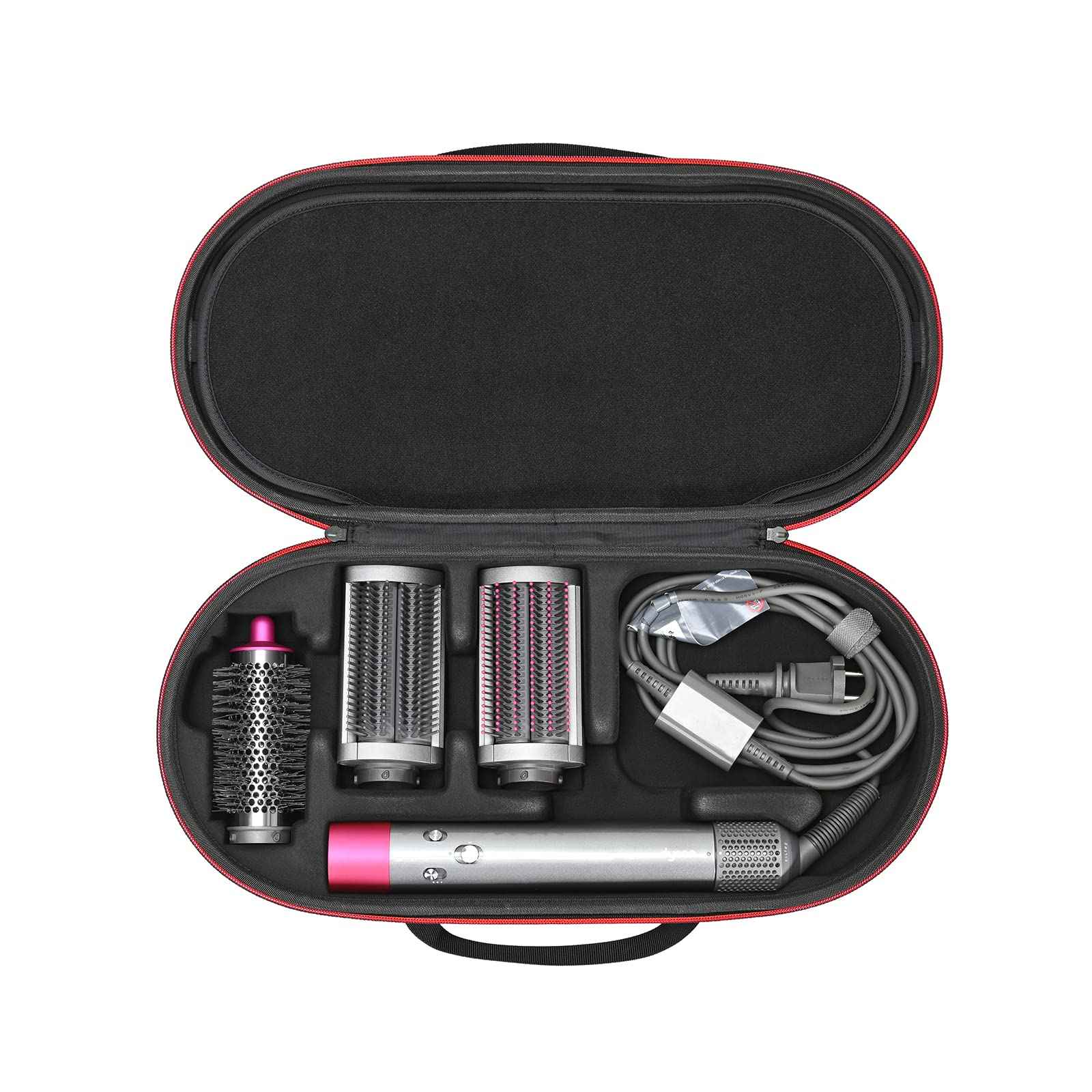 RLSOCO Hard Case for Dyson Airwrap Complete Long/Complete Styler HS08 HS05 HS01,NOT for Dyson Airwrap i.d. - Fits 4pcs Long Barrels or Short Barrels - Black (Case Only,Hair Styler is not Included)