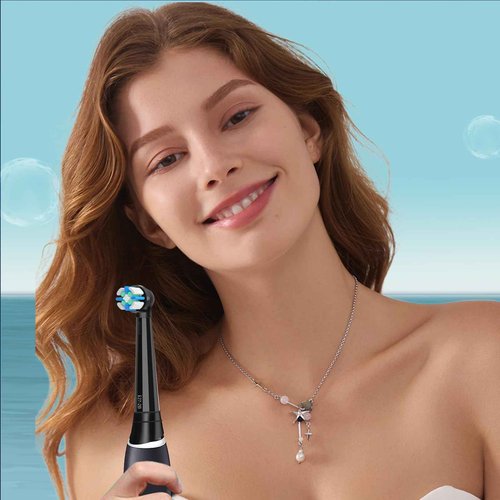 12pcs iO Replacement Heads Compatible with Oral B iO 2/3/4/5/6/7/8/9/10 Series Electric Toothbrush,IO Toothbrush Heads Compatible with Oral B iO,Medium-Hard bristles Care for Your Teeth,Black