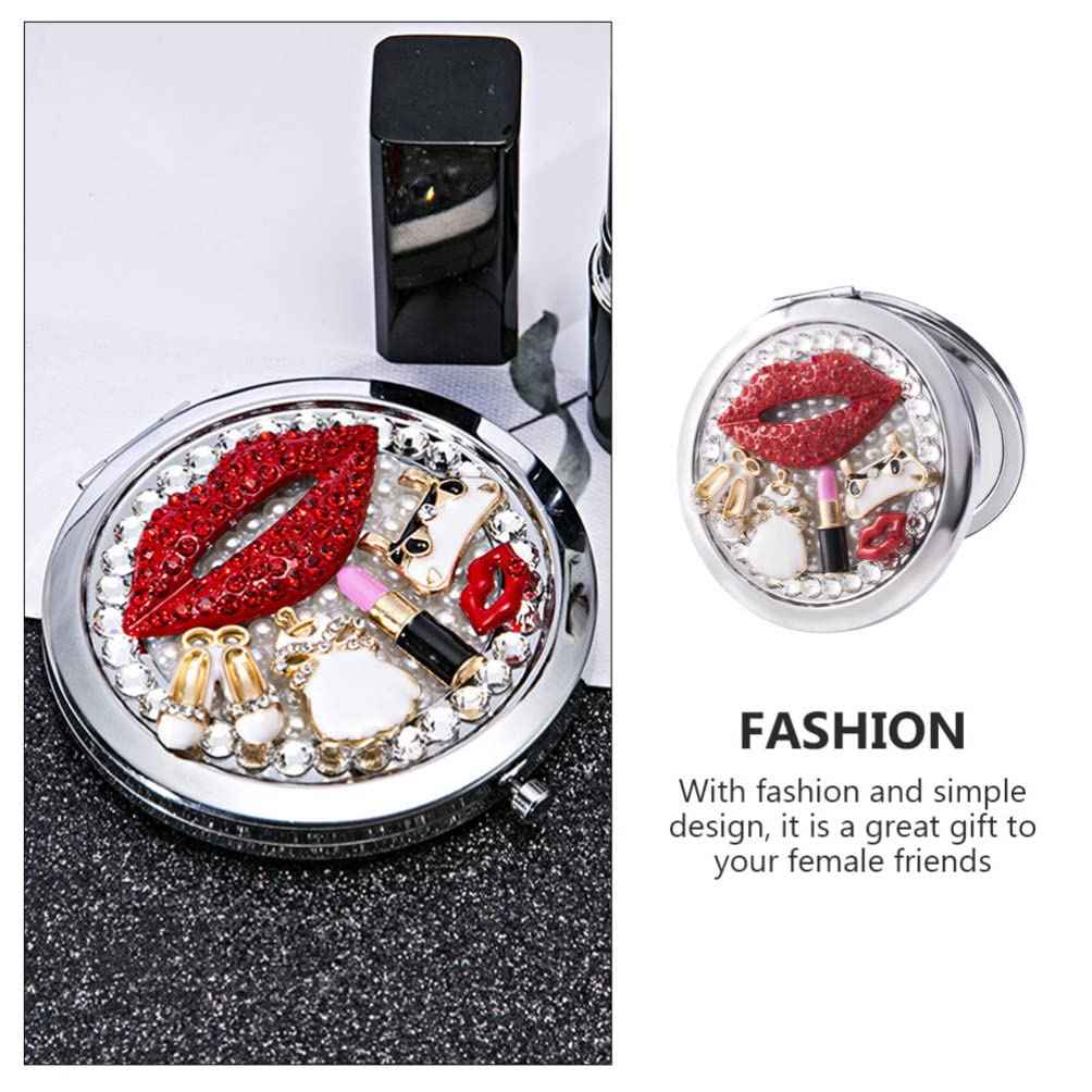 Beaupretty Travel Purse Mirror Lips Compact Mirror Compact Double Sides Mirror for Women