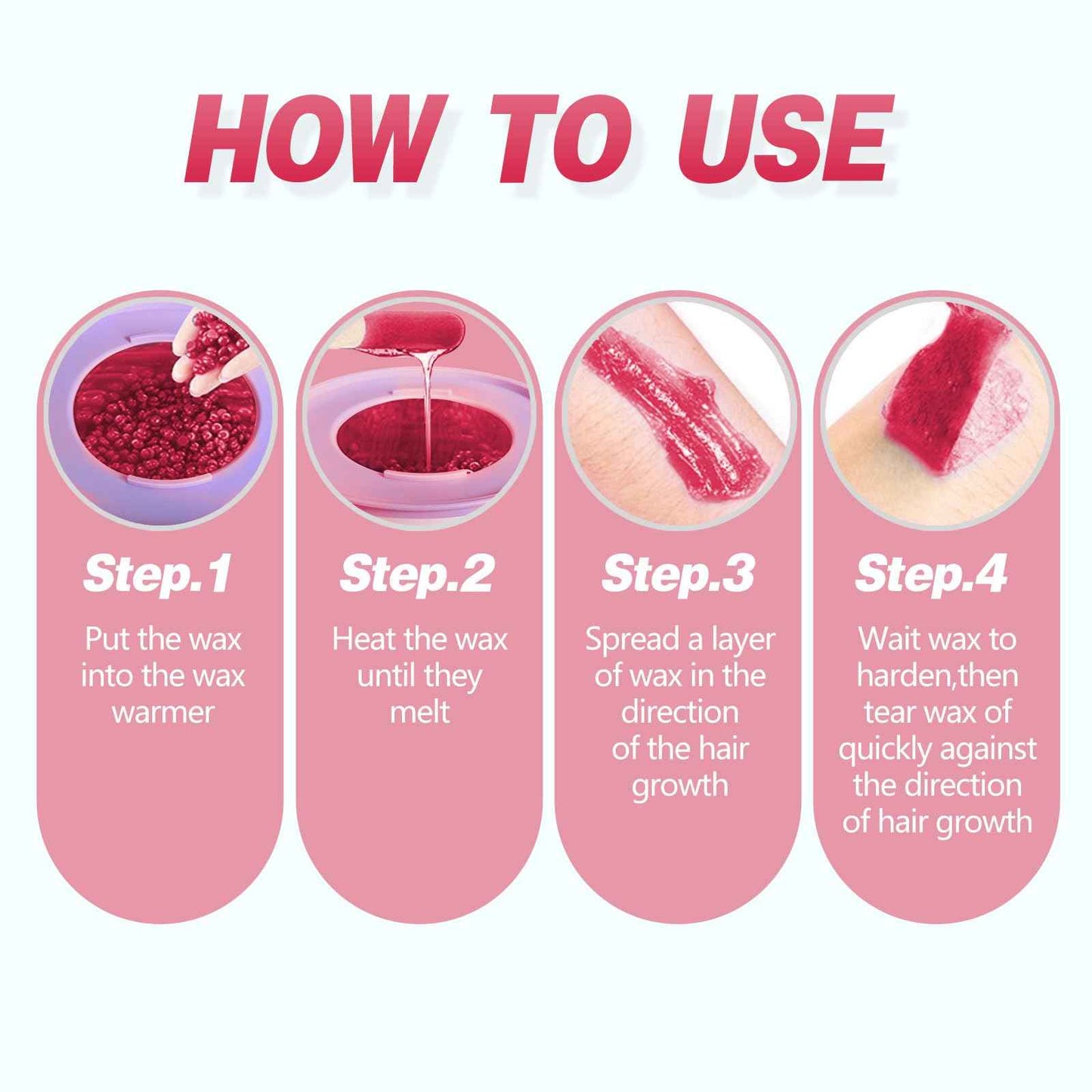 Hard Wax Beads for Hair Removal, 3lb Bulk Red Professional Brazilian Waxing Beads for Sensitive Skin Women Men, 48oz Big Bag of Wax Pellets for Body Bikini Legs Fine Hair & Coarse Hair Strawberry Red