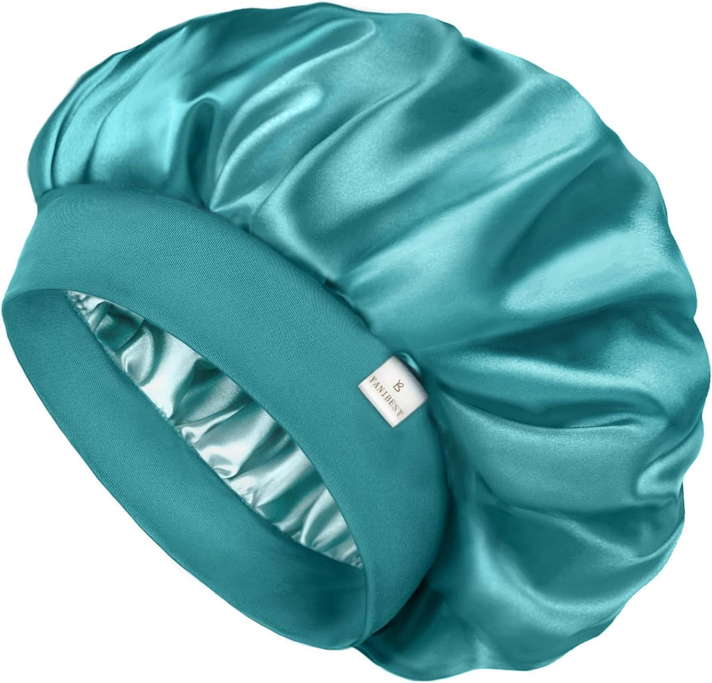 YANIBEST Silk Bonnet for Men Women Hair Bonnet for Sleeping Double Layer Satin Bonnets for Black Women Curly Hair Sleep Cap