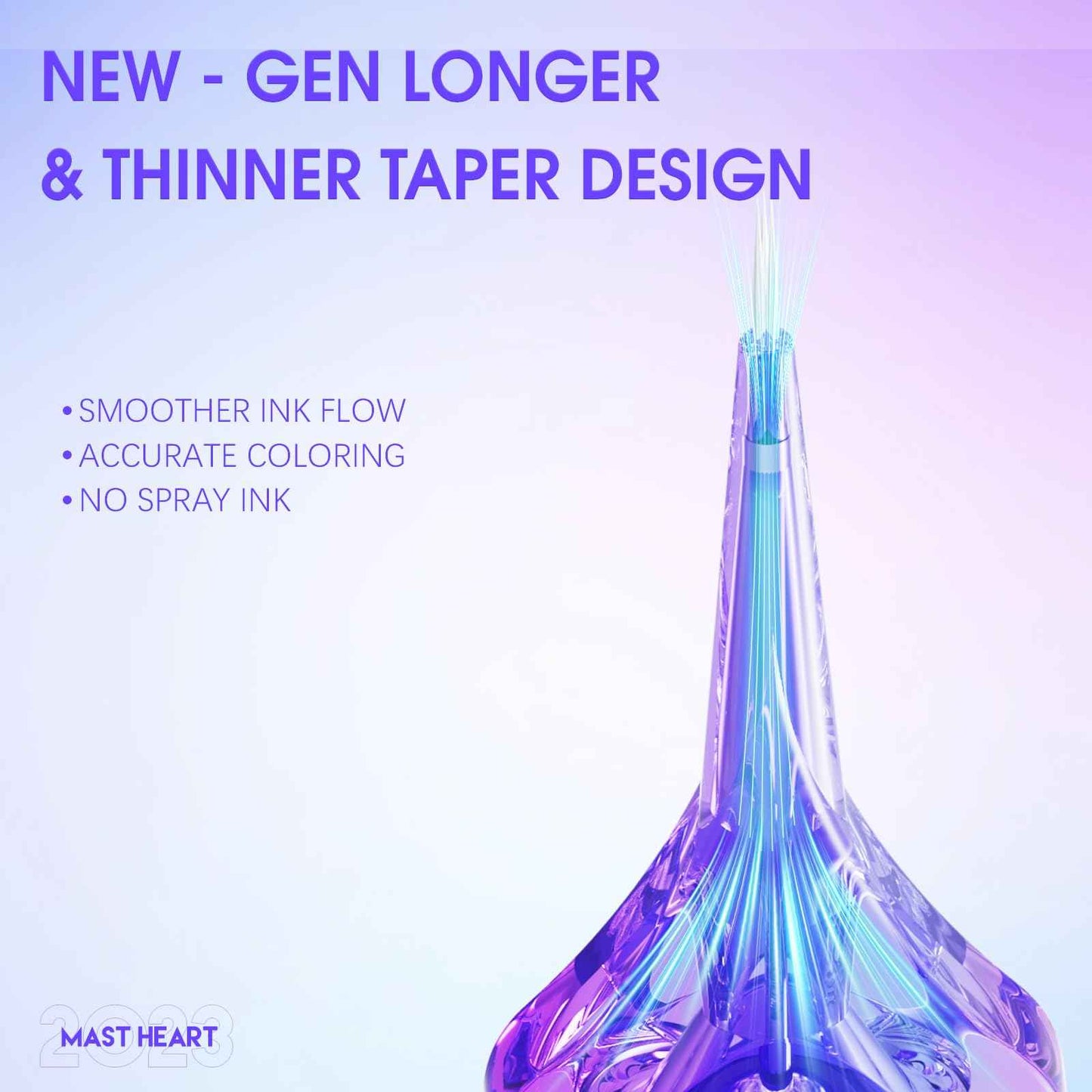 Mast Heart Tattoo Needles Cartridges 20Pcs Disposable 0801RLT Round Liner Long Tips for Precision & Style