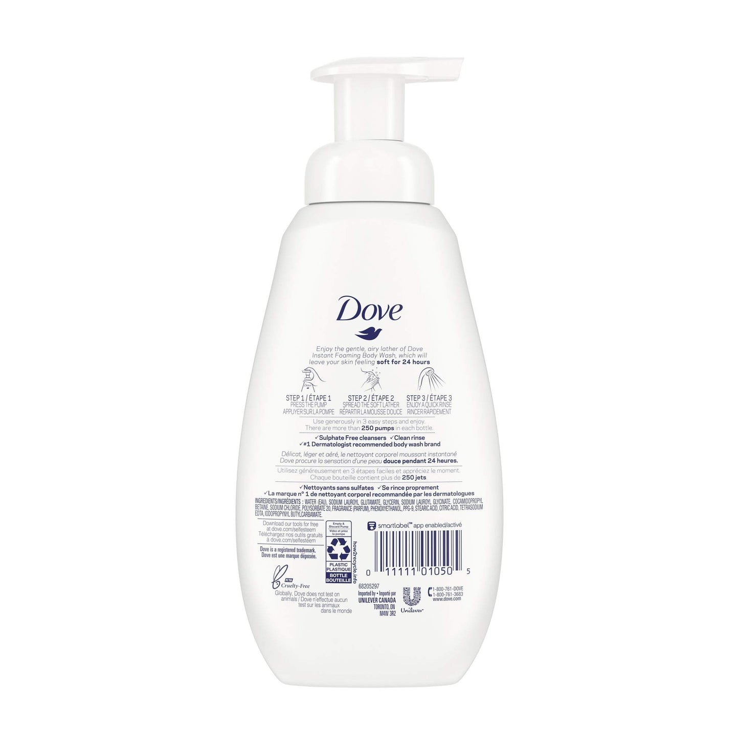 Dove Shower, Foam Relaxing Body Wash , Lavender, 400 ml