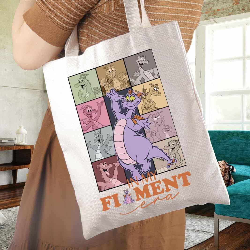WCGXKO Magic Purple Dragon Lover Gift In My Dragon Era Tote Bag (Purple Tote)