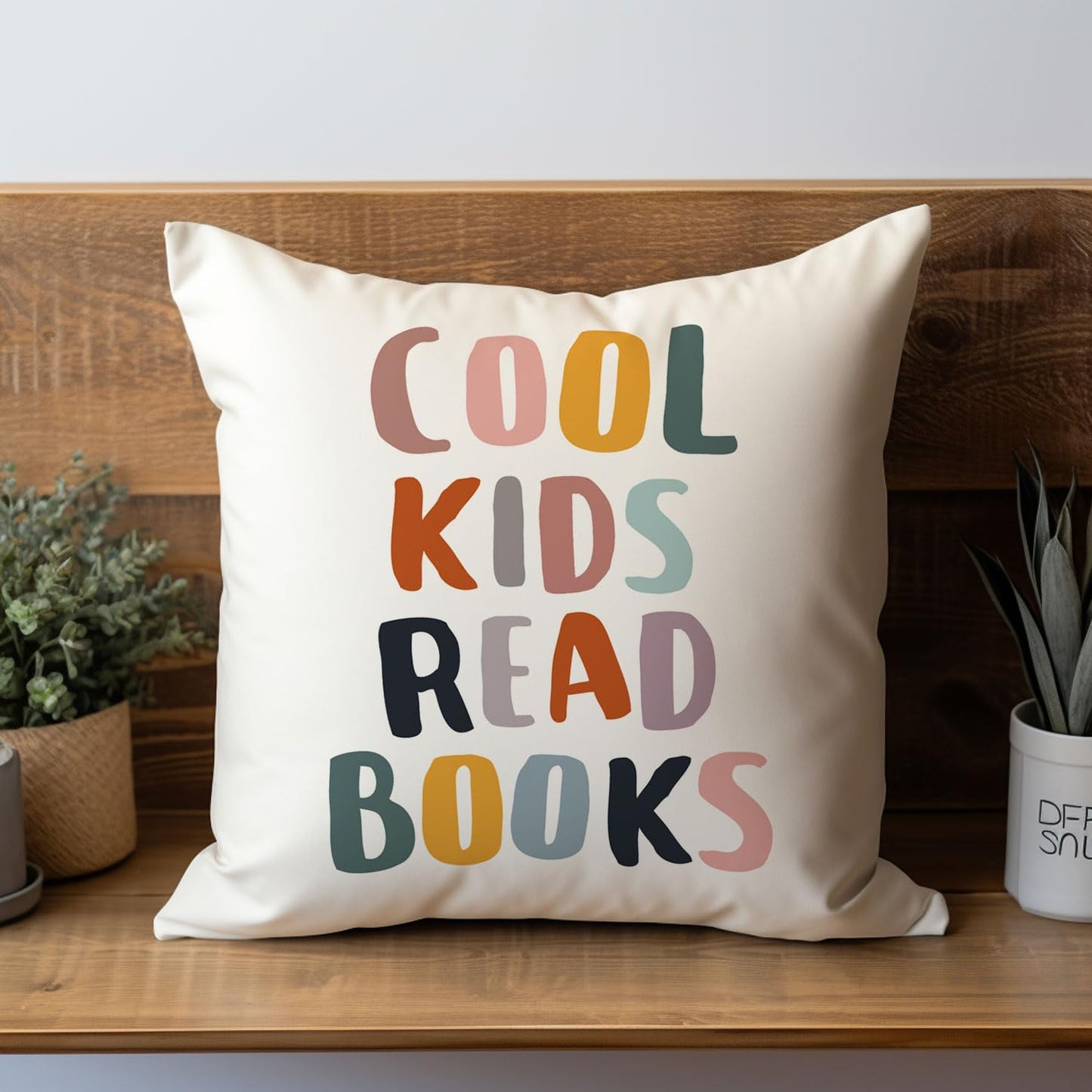 Cool Kids Read Books Pillow Covers, Reading Pillow Cover, Unique Teacher Gift, Book Lover Gift, Kids Decor, Reading Corner Decor, Classroom Pillow Case, Without Insert