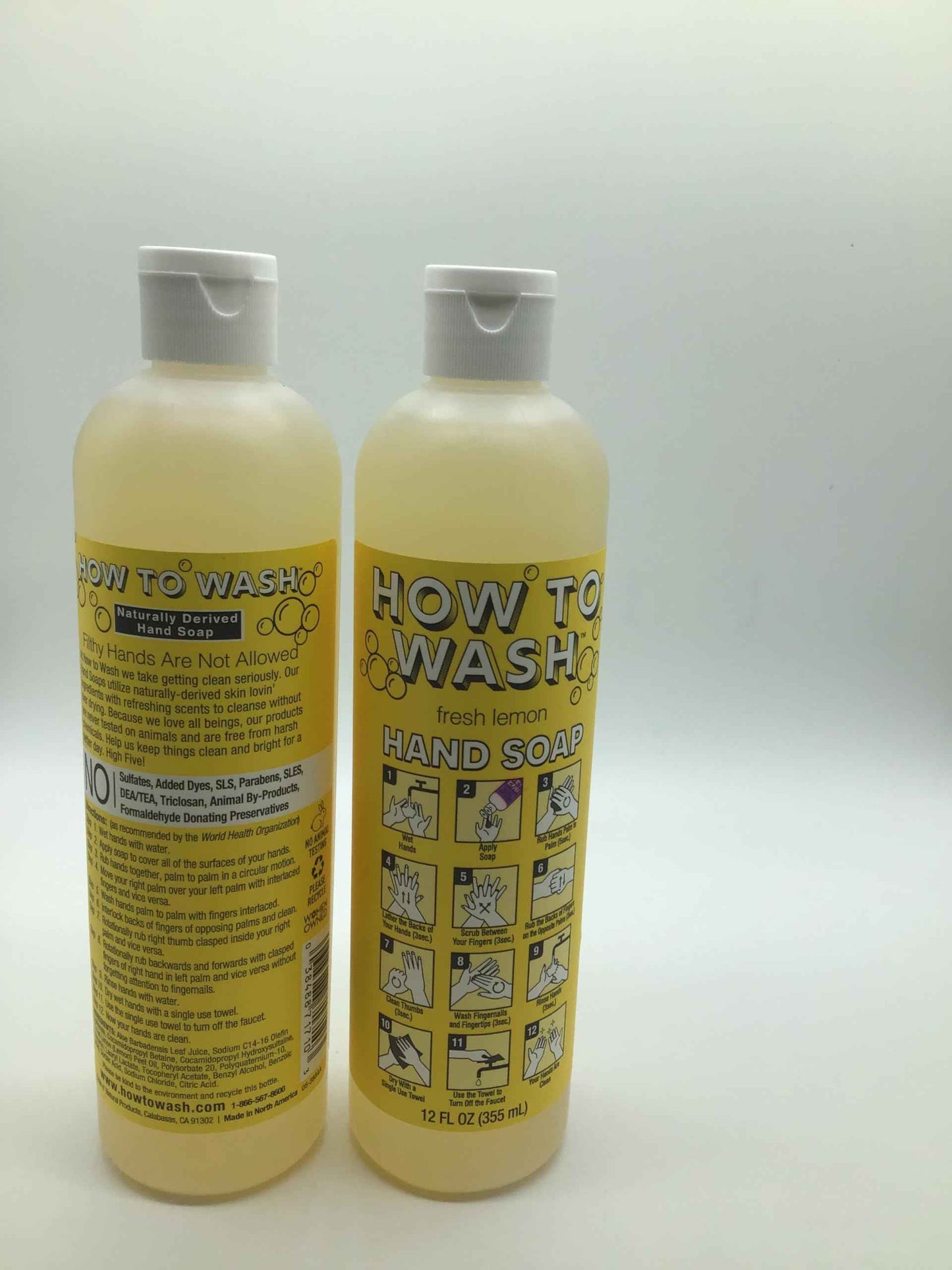 How to Wash Fresh Lemon Hand Soap 2-12 OZ Bottles (24-FL OZ)