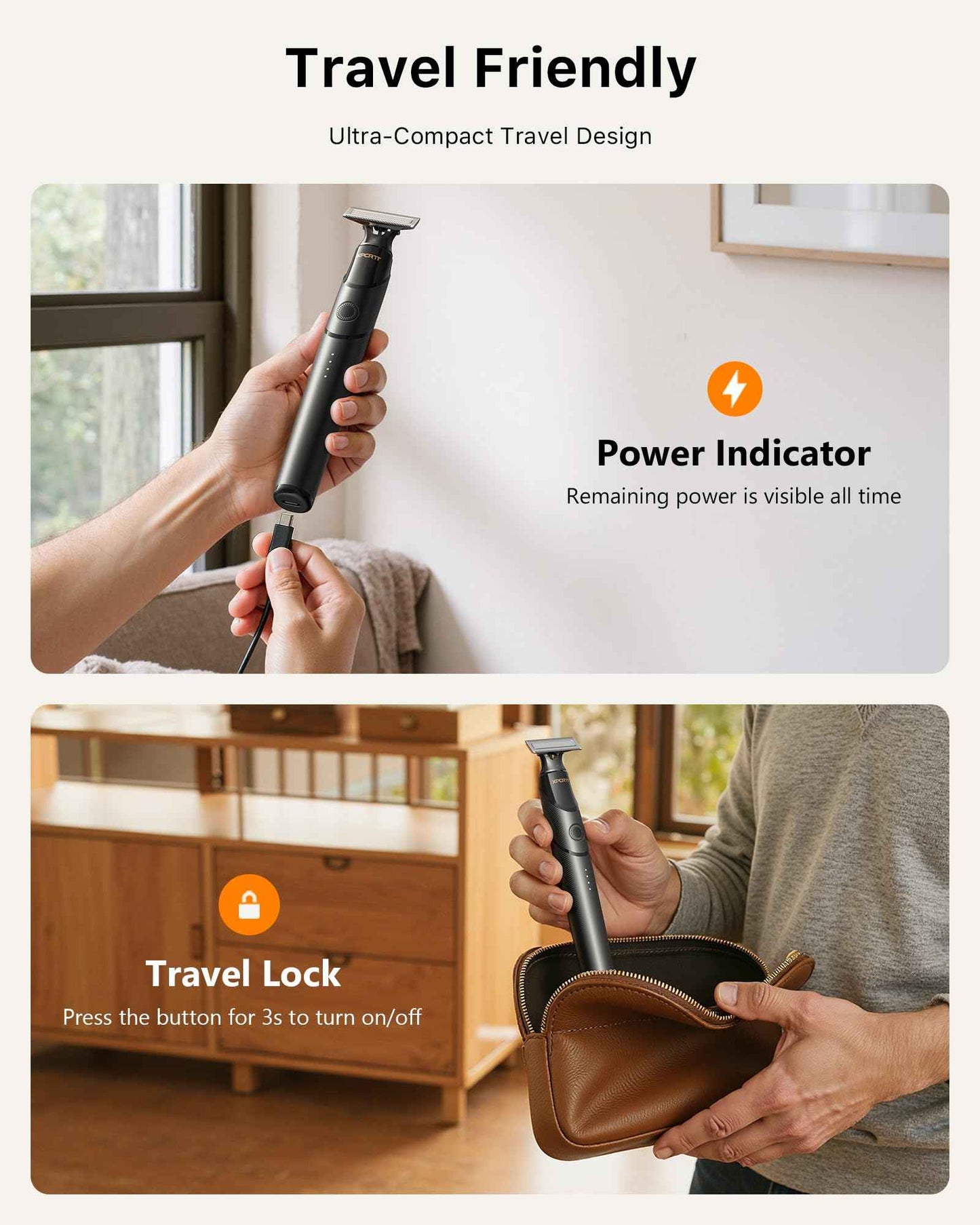 Trimcoo [2025 Upgraded Beard & Body Hair Trimmer for Men [All-in-One] USB-C Fast Charging, Groin & Ball Hair Painless Electric Shaver, Travel Razors, Waterproof Wet/Dry Groomer, Black(Lite)