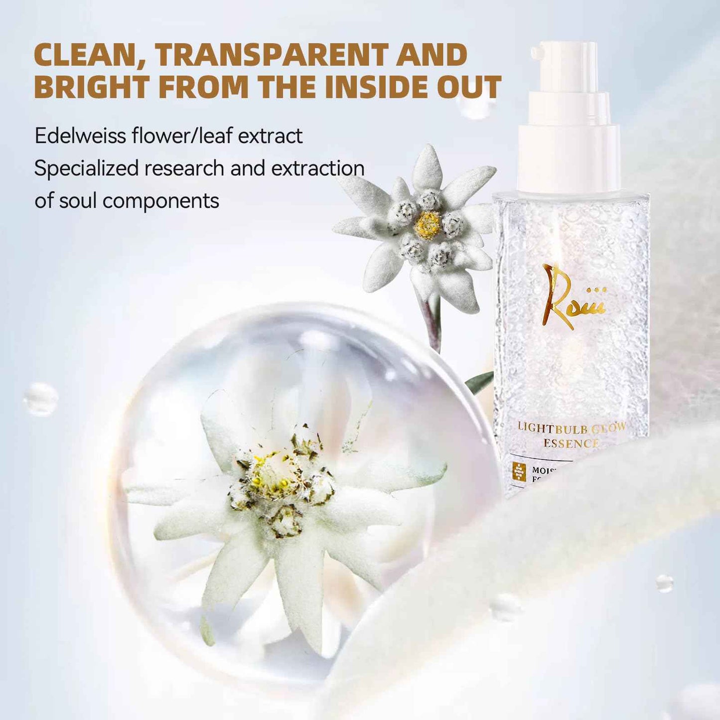 Roiii Light Bulb Glow Essence Serum - Vitamin C + Niacinamide + Hyaluronic Acid - Brightening Face Essence for Glowing Skin - Neck Reduce Dark Spots & Even Skin Tone 3.52 FL.OZ