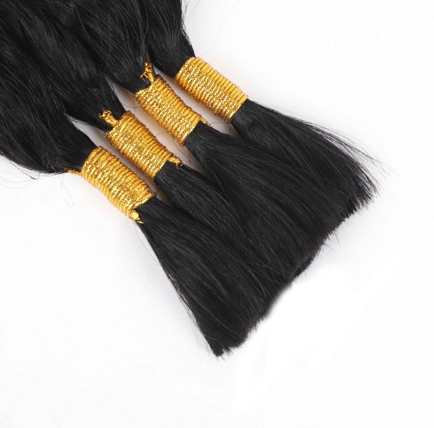 Wet and Wavy Human Braiding Hair No Weft Super Wavy Bulk Human Hair For Boho Braids 100g (1Pack-4PCS) 100% Virgin Human Hair Super French Micro Braiding Bohemian Braids (Super Wavy（#1B), 14 Inch)