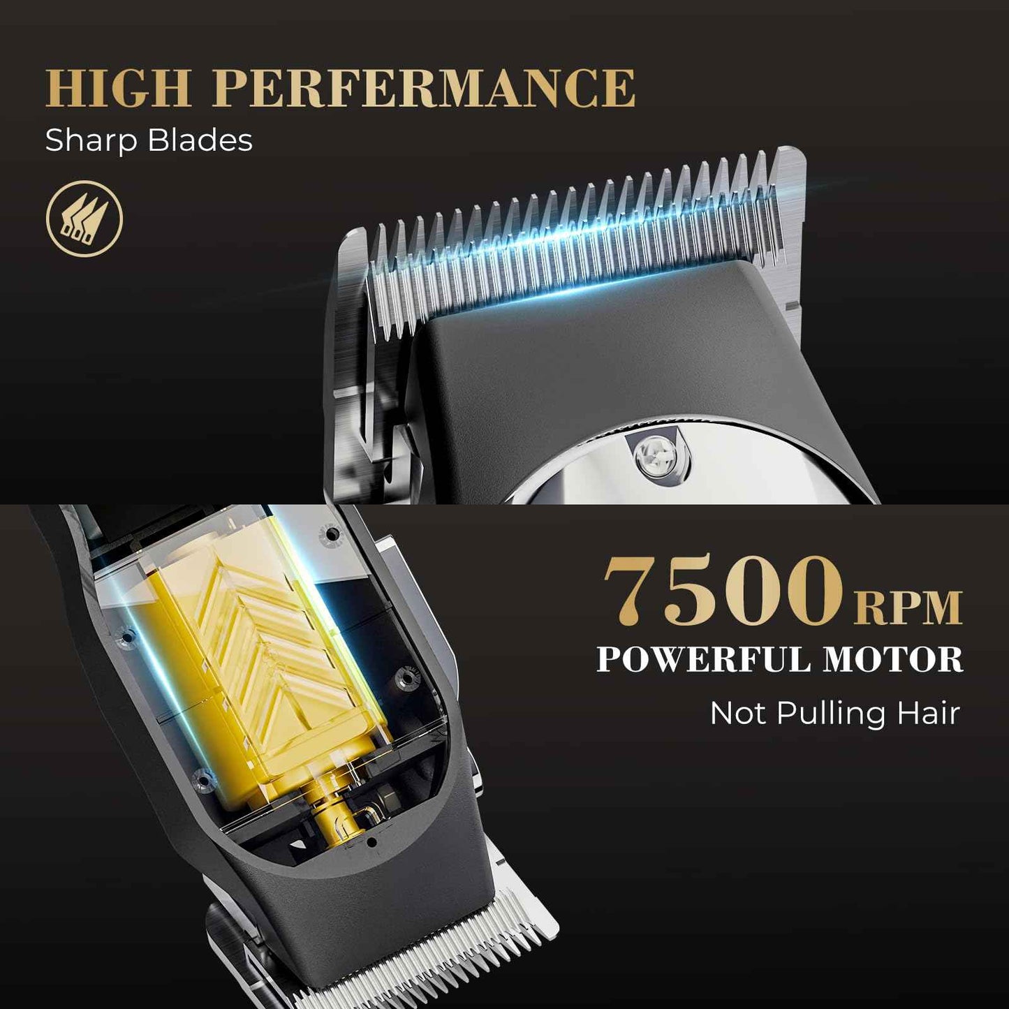 PRITECH Barber Hair Clippers for Men, Professional Barber Clippers and Trimmer Set, Mens Cordless Hair Clippers for Barbers Haircut Kit