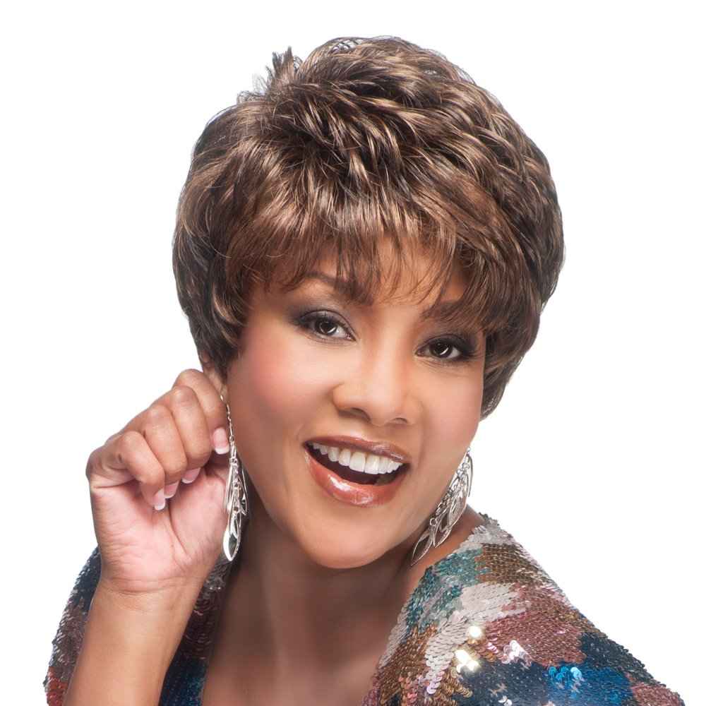 Vivica A. Fox AMY-V, Heat Resistant Fiber, Pure Comfort Cap, Layered Short Pixie Style with Tapered Back, Full Wig (FS4/30)