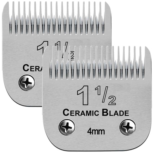 1-1/2# Professional Detachable Replacement Ceramic Blades. Compatible with Oster Classic 76/Power Pro/Power-Teq/Star-Teq Clipper. Compatible with Ainds Clippers. Size: 5/32" Cut Length.