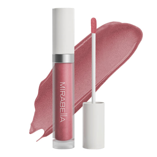 Mirabella Luxe Advanced Formula Moisturizing Lip Gloss, Long-Lasting Lip Gloss with a Glossy, Non-Sticky, and Shiny Finish Hydrates with Vitamin E, Jojoba, and Sweet Almond Oil, Angelic