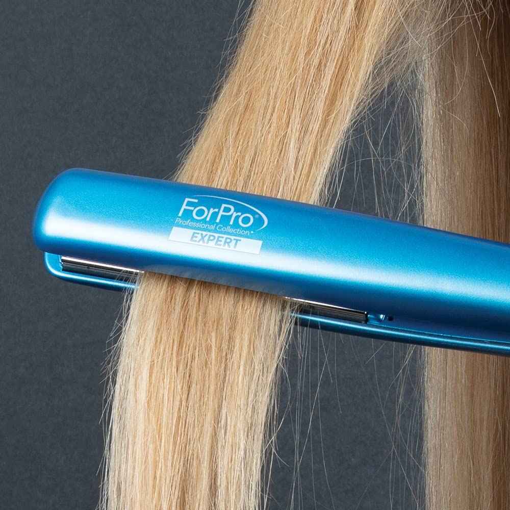 ForPro Professional Collection Expert Salon Hair Flat Iron, Advanced Nano Silver Titanium Technology, Ultra-Fast Heating with 7 Heat Settings, LCD Screen, 1"