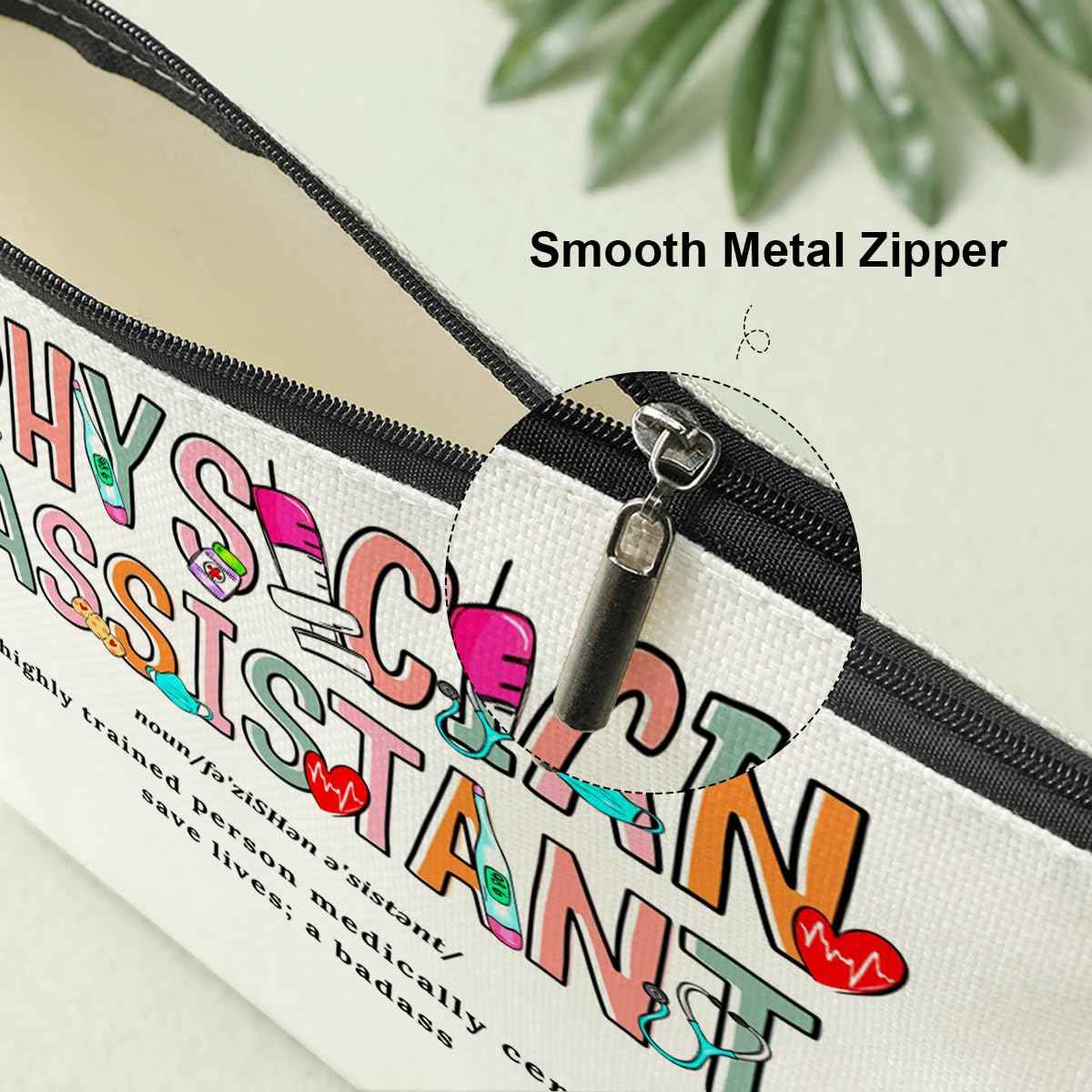 Physician Assistant Noun Physician Assistant Gifts Makeup Bag Cosmetic Bag, Appreciation Thank You Gifts for Women Medical Future PA Physician Assistant Christmas Birthday Toiletry Bag Accessories