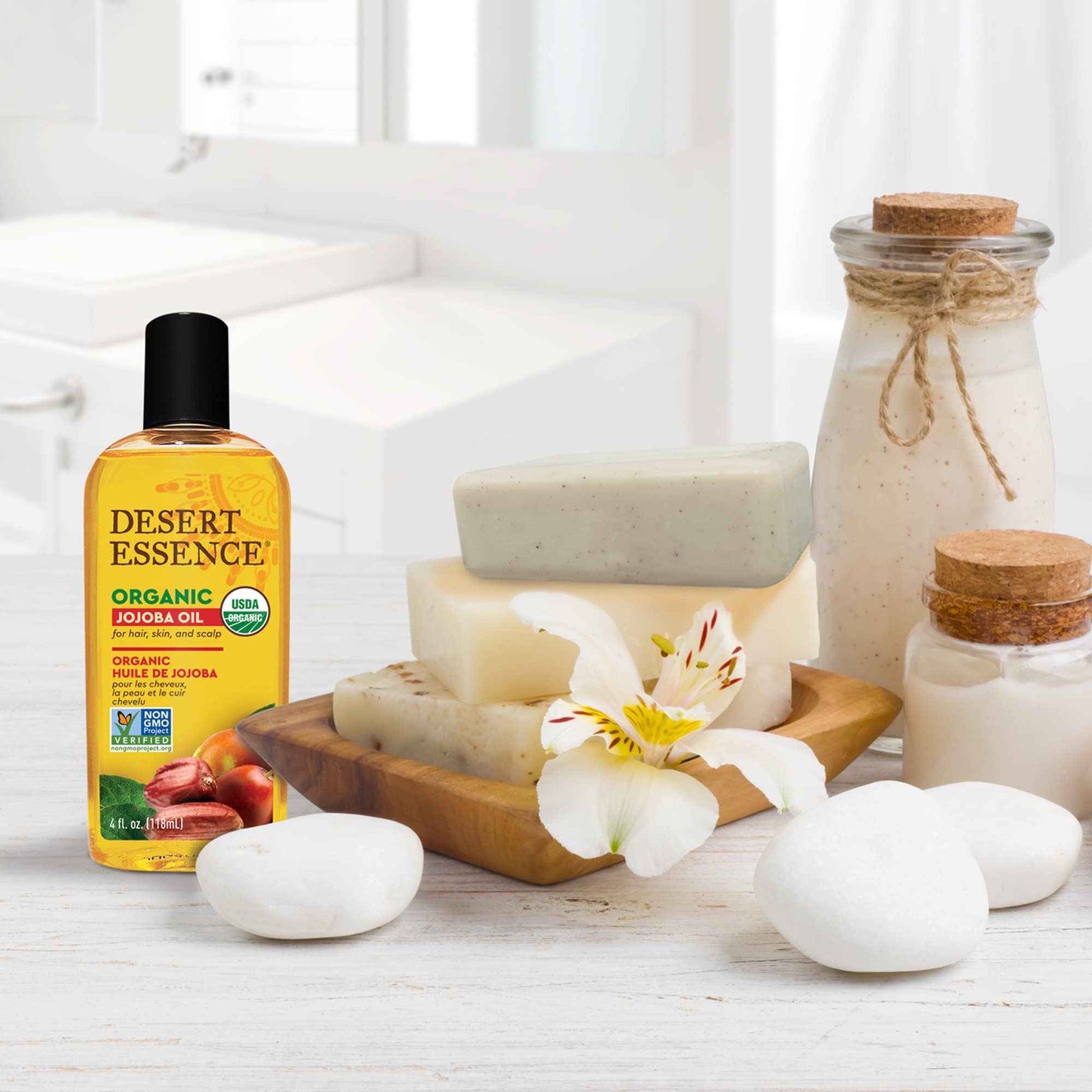 Desert Essence Organic Jojoba Oil -- 4 fl oz (Pack of 2)