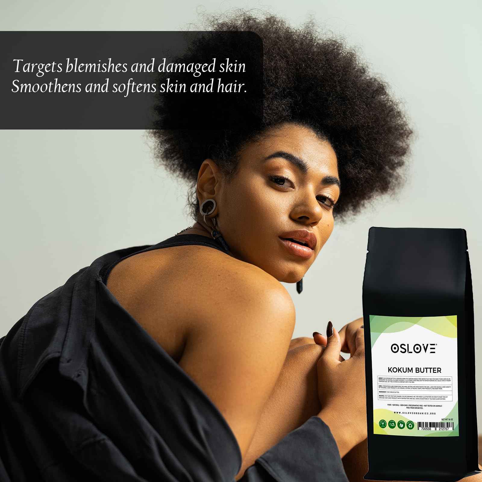 Oslove Organics Kokum Butter-Pure, Natural, Fresh, Thickener for Whipped Body Butters, Sunscreens, Soaps, Deodorants and Lotions | 1LB.