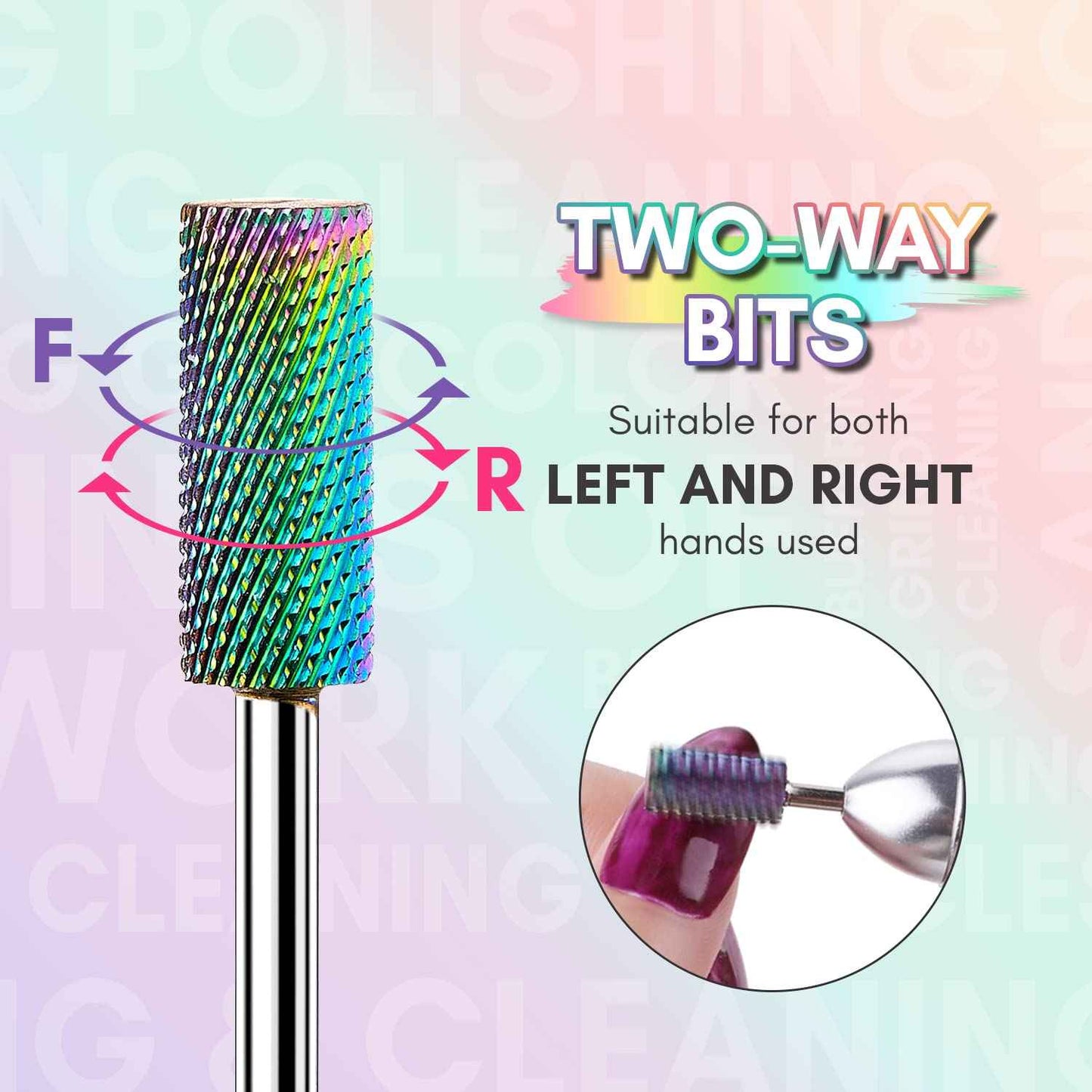 Makartt Nail Drill Bits Set:10Pcs Dimond Tungsten Carbide Nails Bits,3/32 Inch for Acrylic Gel Nails Cuticle Tools,Remove Acrylic Poly Nail Gel Nail Polish B-36,Bit Kit Manicure Pedicure Home Salon