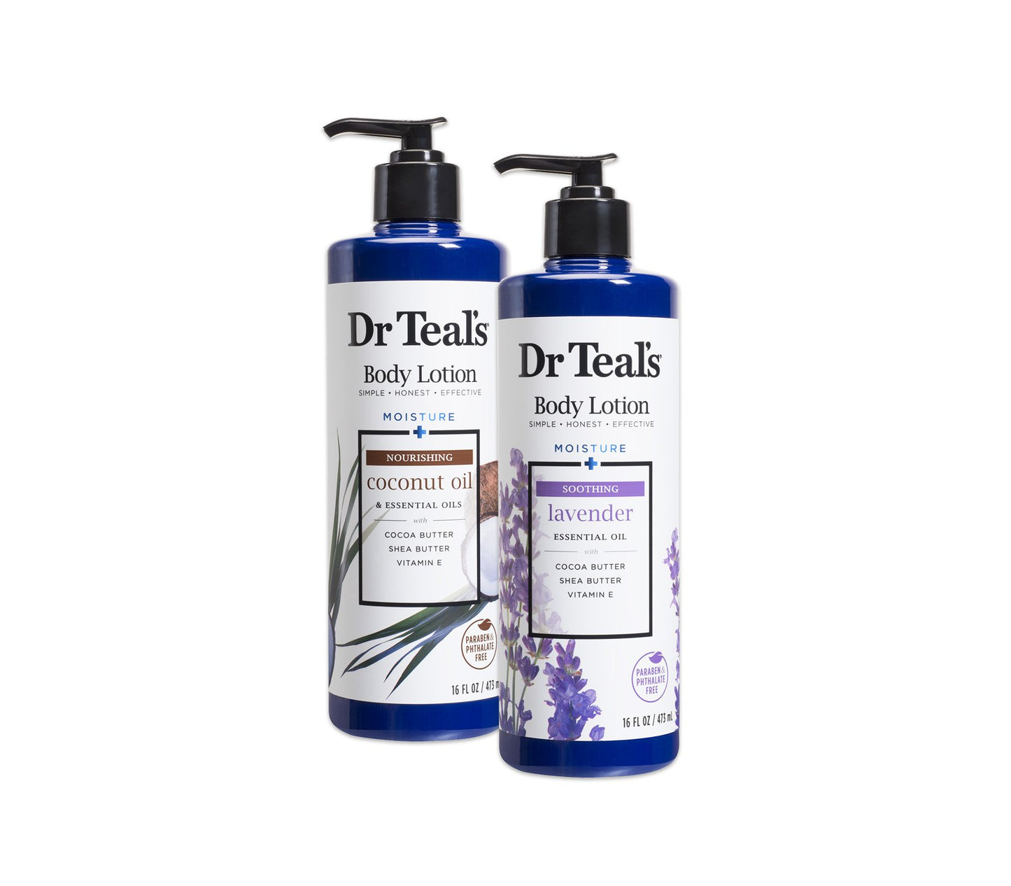 Dr Teal's Body Lotion - Coconut and Lavender, 2 Count - 32oz Total(Packaging May Vary)