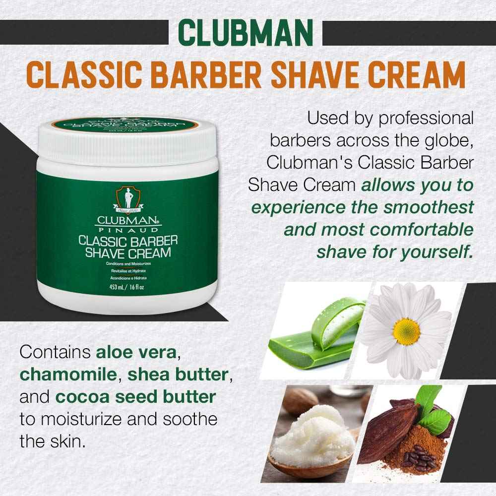 Clubman Classic Barber Shave Cream, 16 oz, 2 pack