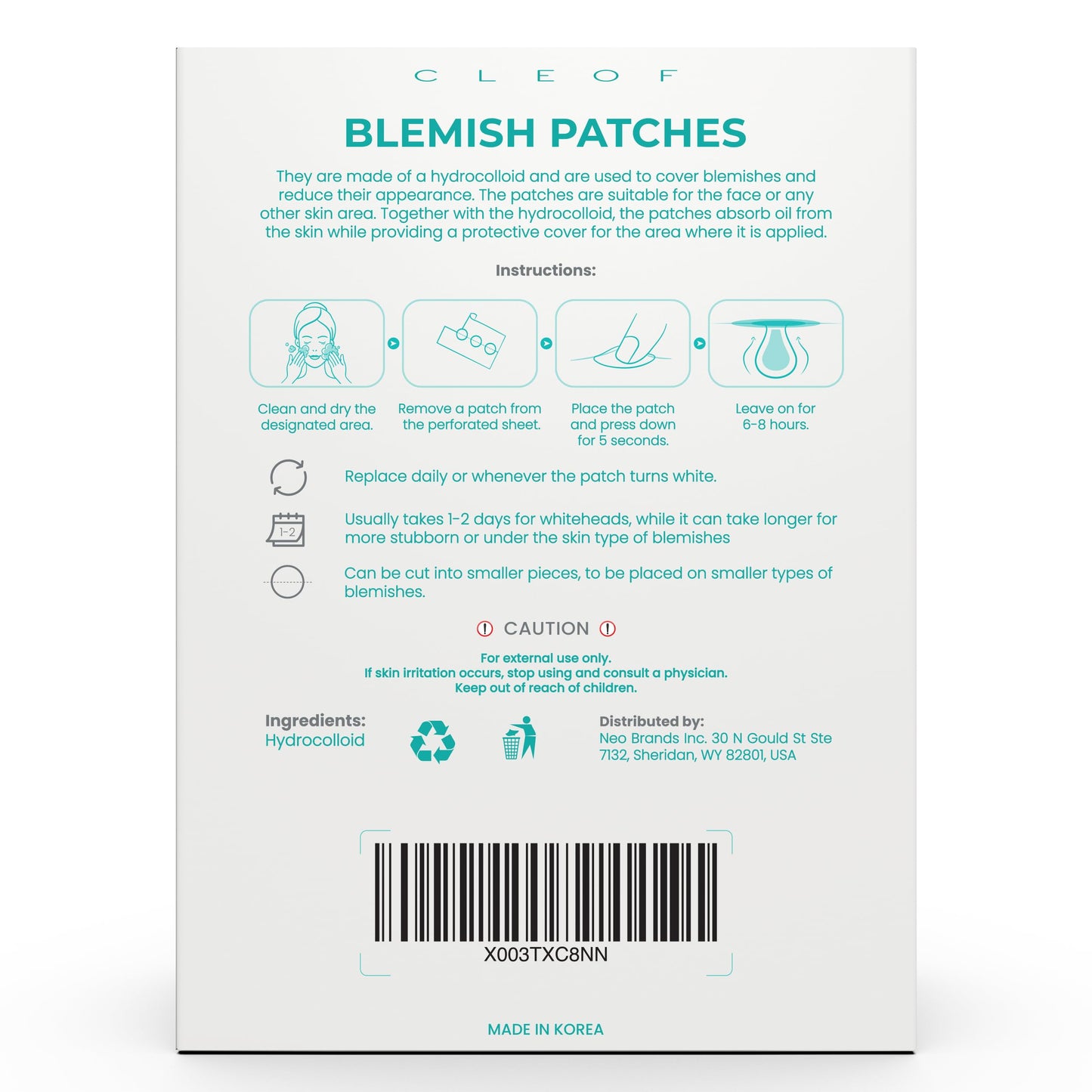 Hydrocolloid Pimple Patches (Made in Korea) FSA/HSA Eligible, Vegan, Hypoallergenic, Cruelty-Free | Acne Stickers for Overnight Use - for Zits, Spots, Pimples, Whiteheads (110 Count, Mixed Sizes)