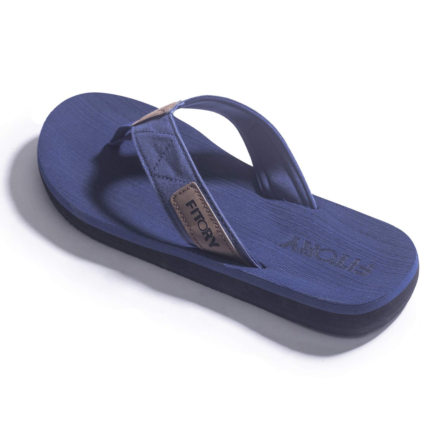 FITORY Men's Flip-Flops, Thongs Sandals Comfort Slippers for Beach Blue Size 7