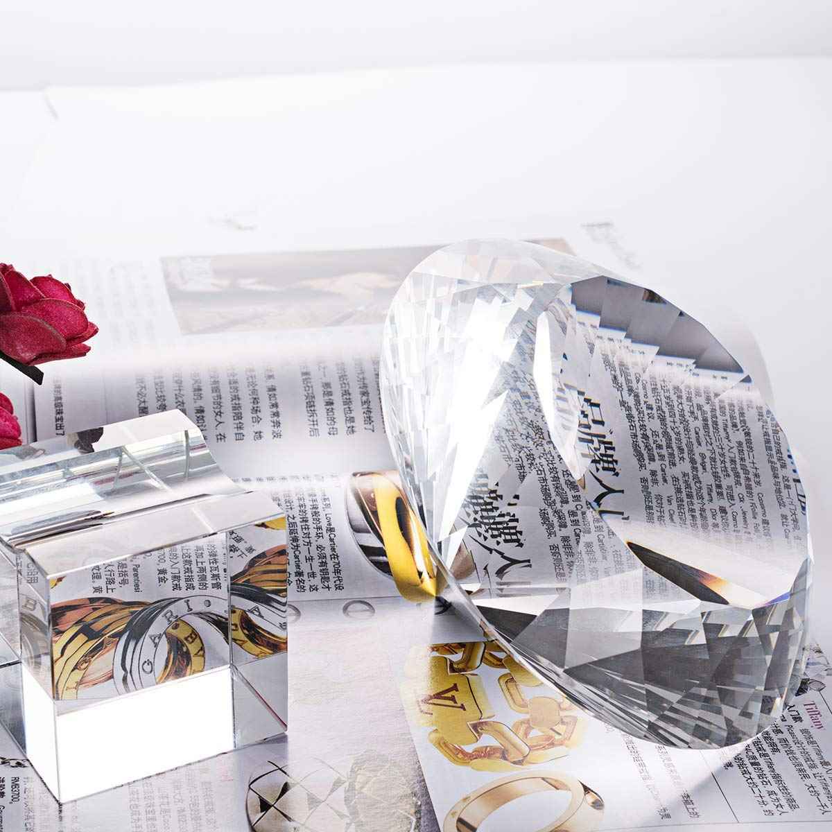 LONGWIN Bundle of 1pc 80mm Crystal Diamond with Metal Base and 1pc 120mm Crystal Diamond with Crystal Base Backgrand for Nail Pictures