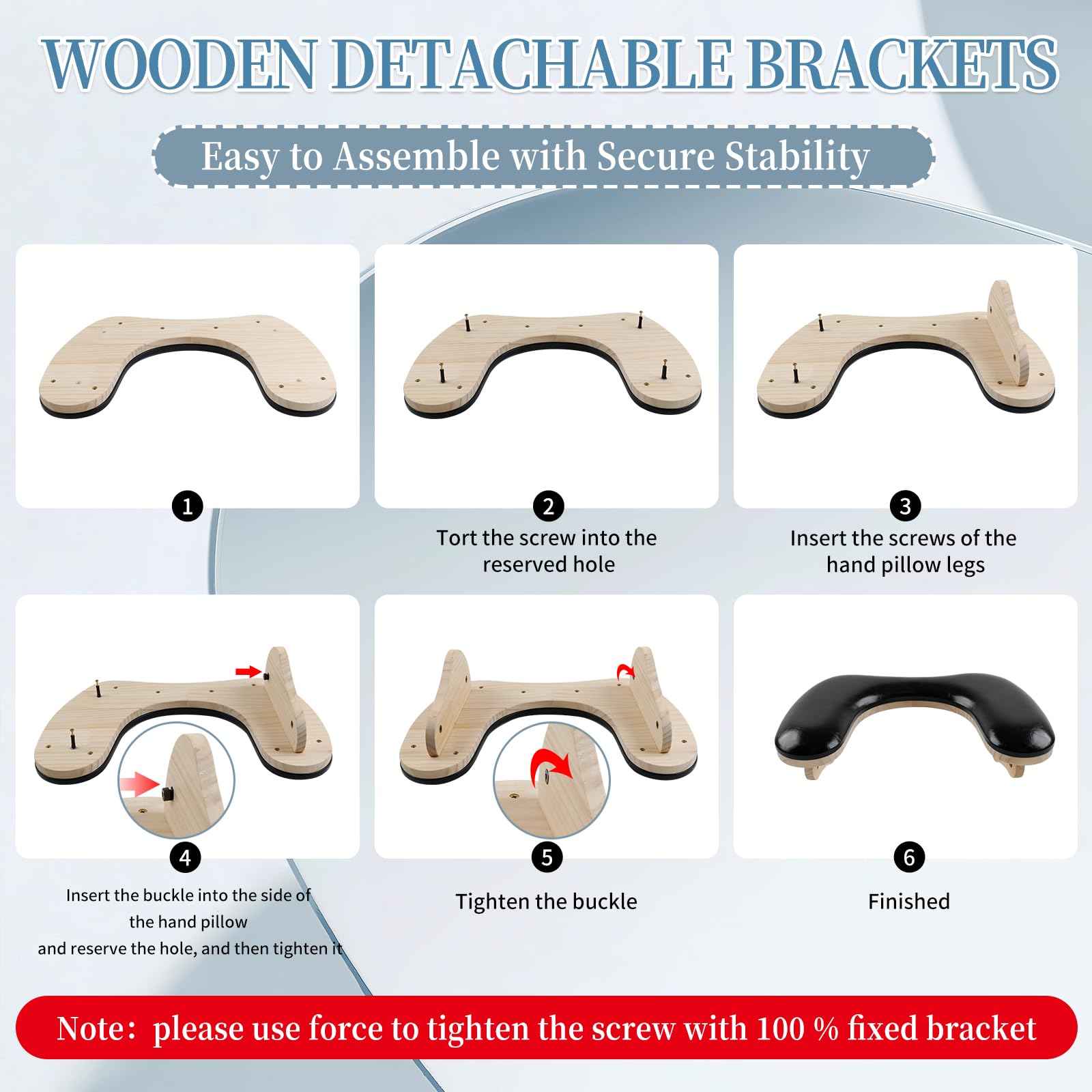 Arm Rest for Nails Tech, U-shaped Manicure Nail Arm Rest Stand with Detachable Brackets Microfiber PU Leather Nail Cushion Hand Rest Pillow for Nail Table Salon Manicure Arm Rest Cushion (black)