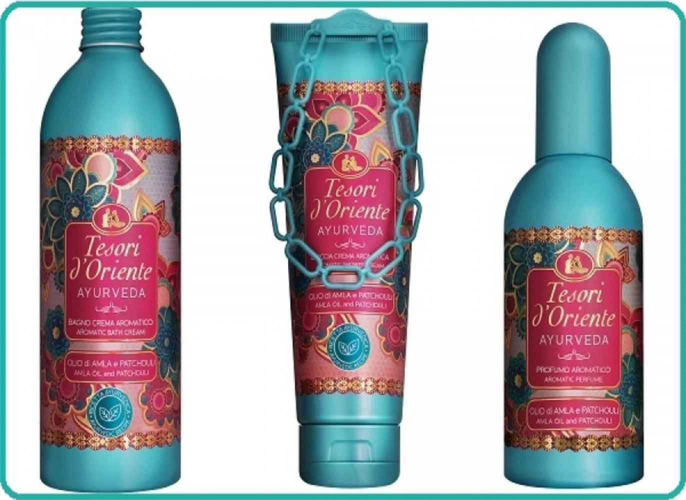 Tesori d'Oriente: "Ayurveda" Aromatic Shower Cream - 250 Ml (8.45us Fl Oz), Pack of 3