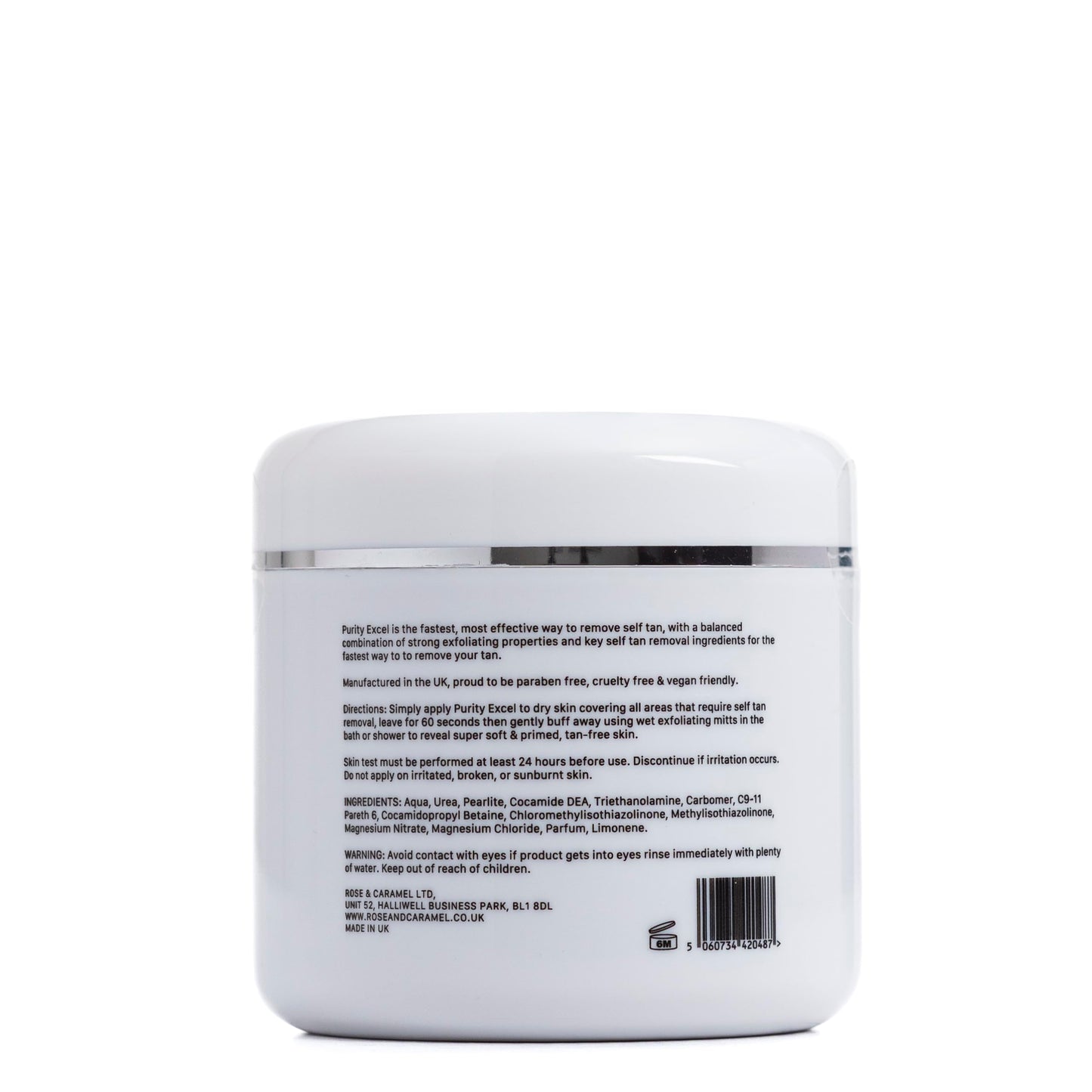 Rose & Caramel Purity Excel 60 Second Miracle Express Self Tan Remover & Exfoliating Tan Eraser Body Scrub 14.89 Fl Oz (440ml)