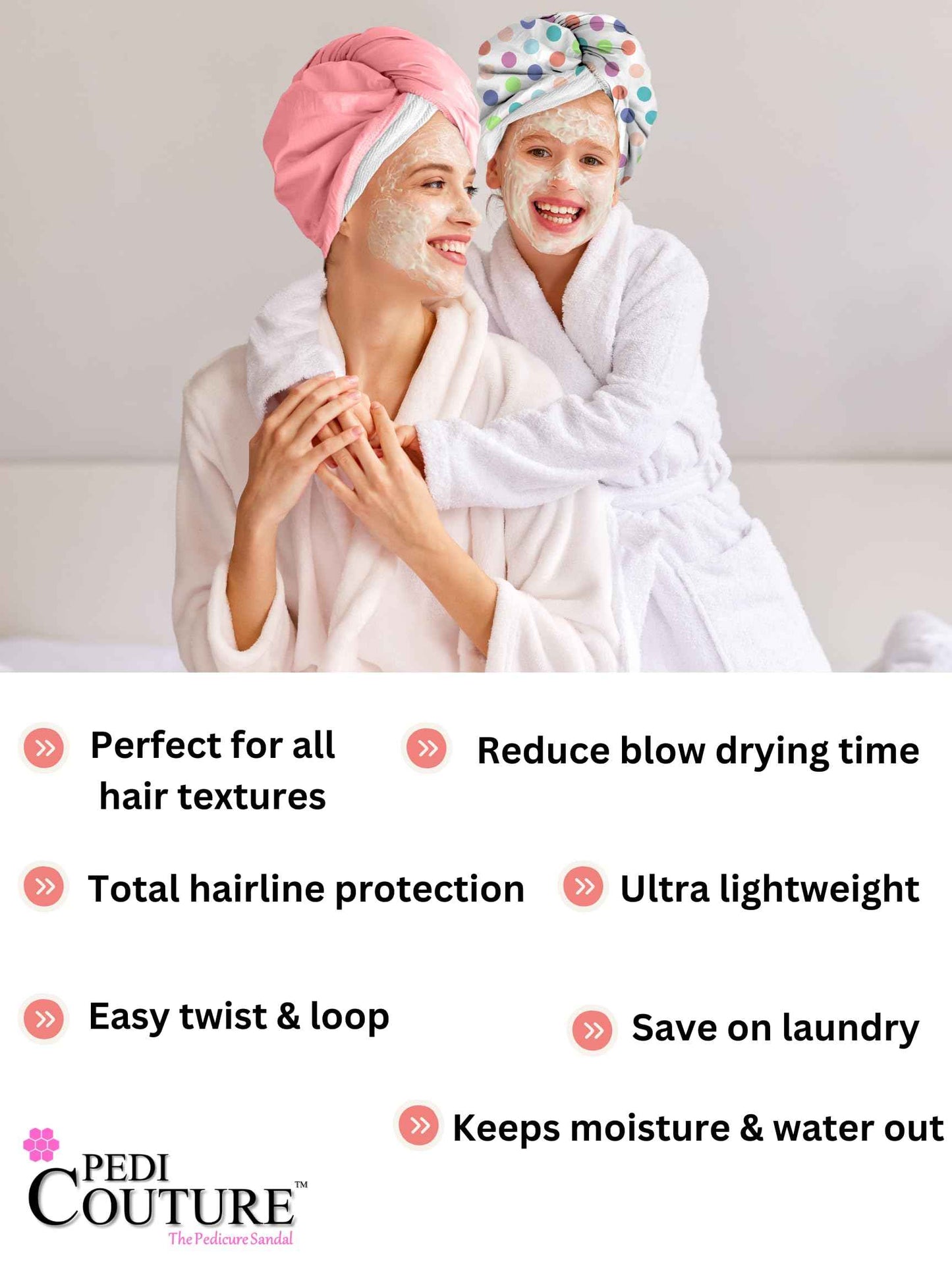 The Cap Wrap, Shower Cap and Hair Towel in One (Coral)