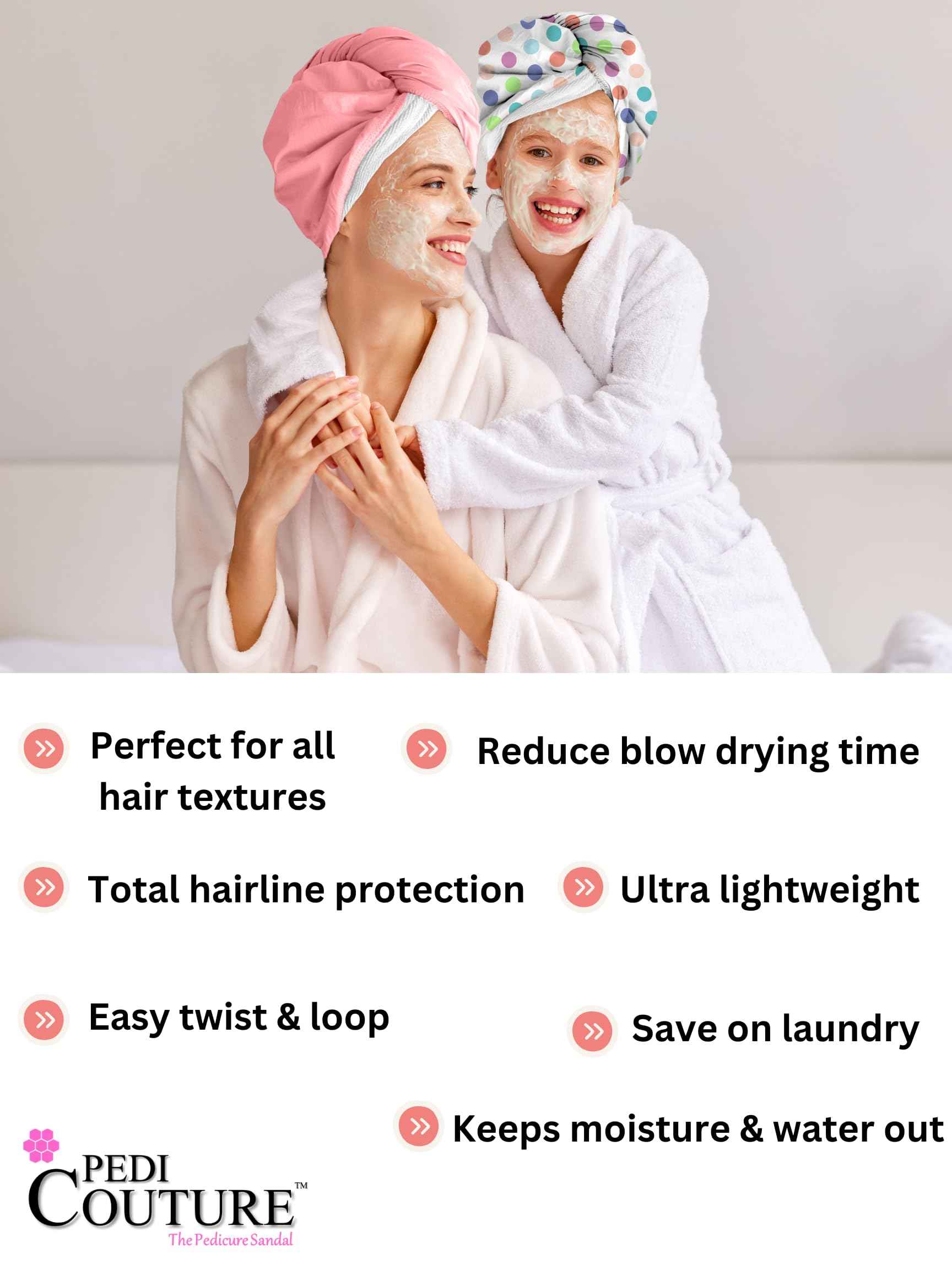 The Cap Wrap, Shower Cap and Hair Towel in One (Coral)