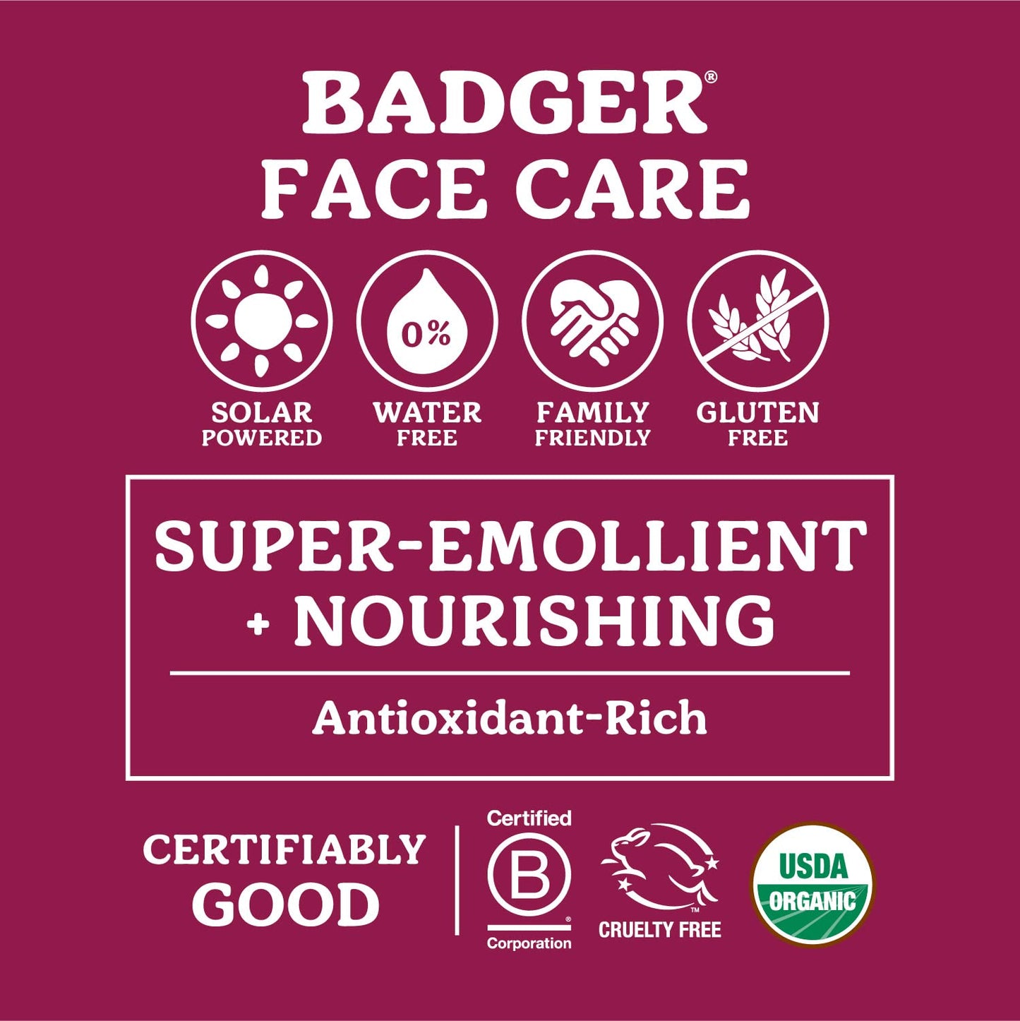 Badger Damascus Rose Beauty Balm - Certified Organic 28 g/1oz