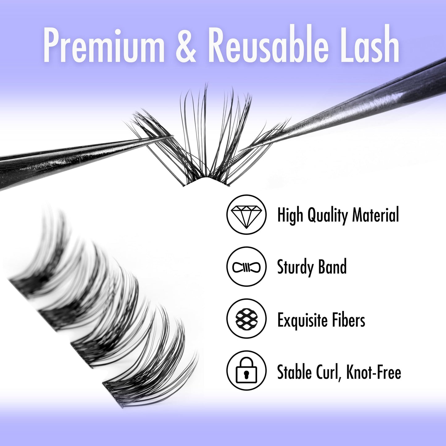 BEYELIAN Lash Clusters D Curl Cluster Eyelash Extensions 10-16mm Mixed 144 Pcs Lash Extension Clusters Black Super Thin Band Cluster Lashes Fluffy Dense Volume Easy to Apply DIY at Home (719)