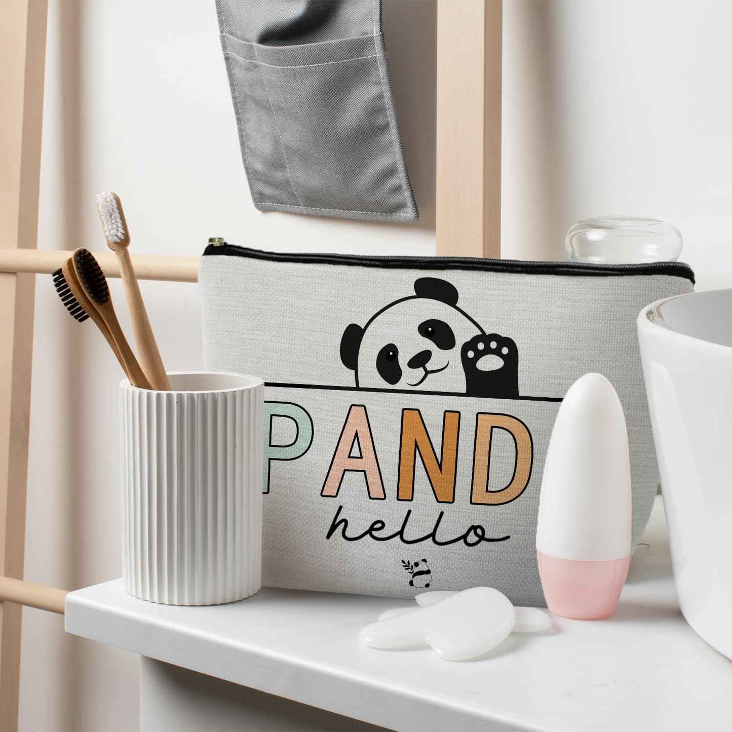 RYYCDOI Panda Makeup Bag - Cosmetic Pouch for Women and Girls - Mama Bear Gift Bag