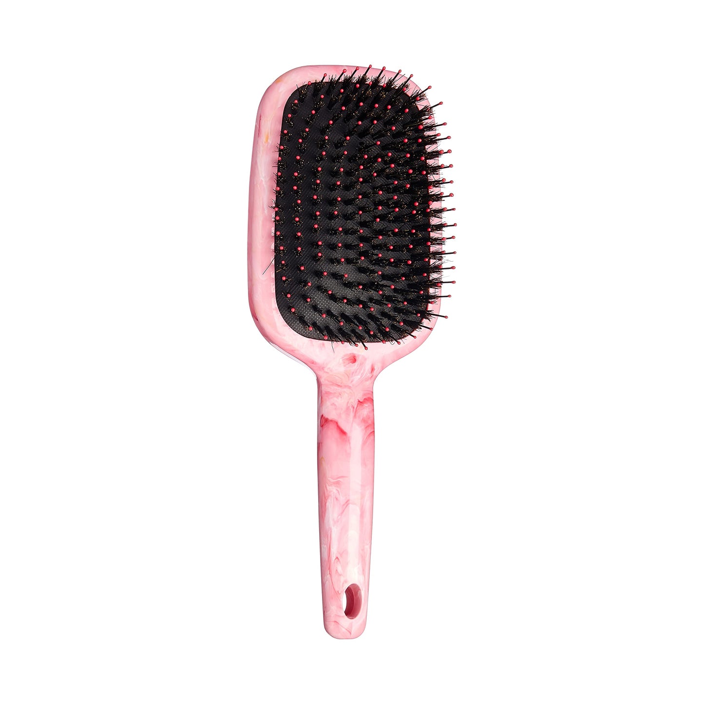 Red by Kiss Marblous Paddle Square Brush with Boar Bristles