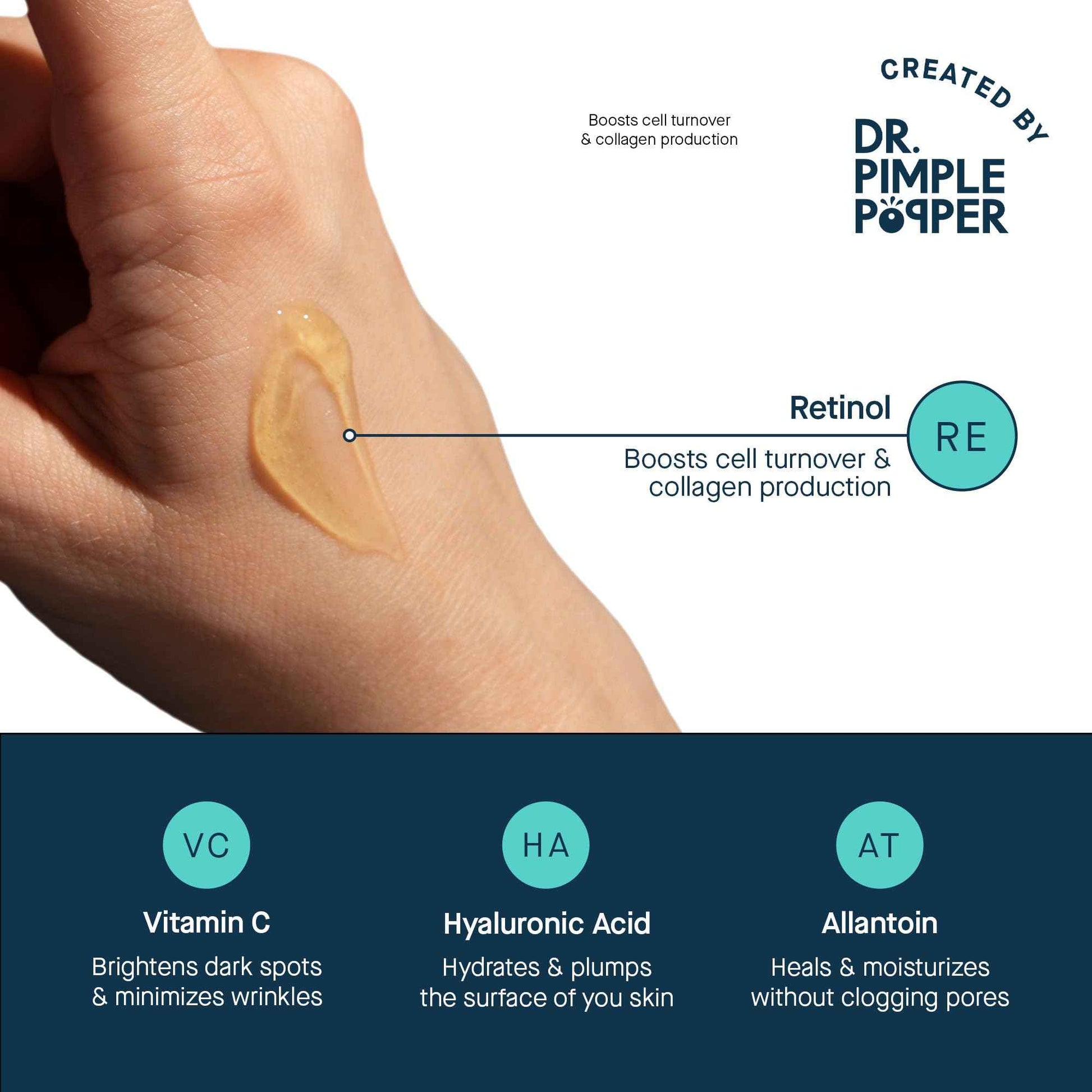 SLMD Resurfacing Retinol Serum with Vitamin C, Hyaluronic Acid & Allantoin | 1.5 fl oz | Retinol Face Serum, Clarifying Night Treatment for Fine Lines, Wrinkles, Dark Spots & Uneven Texture