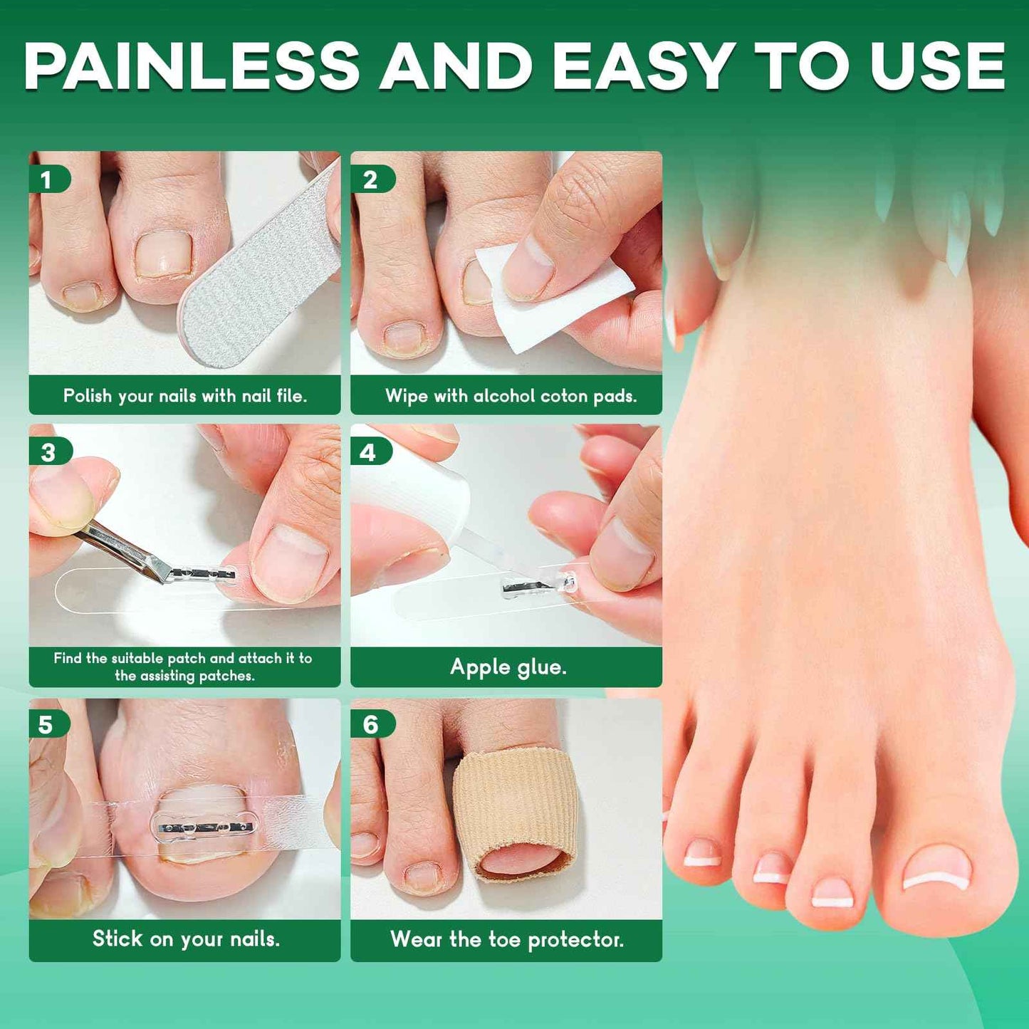 Titanium Alloy Ingrown Toenail Corrector New Version Ingrown Toenail Removal Tool Kit, Designed for Curved Nail Repair Big Toe Ingrown Toenail