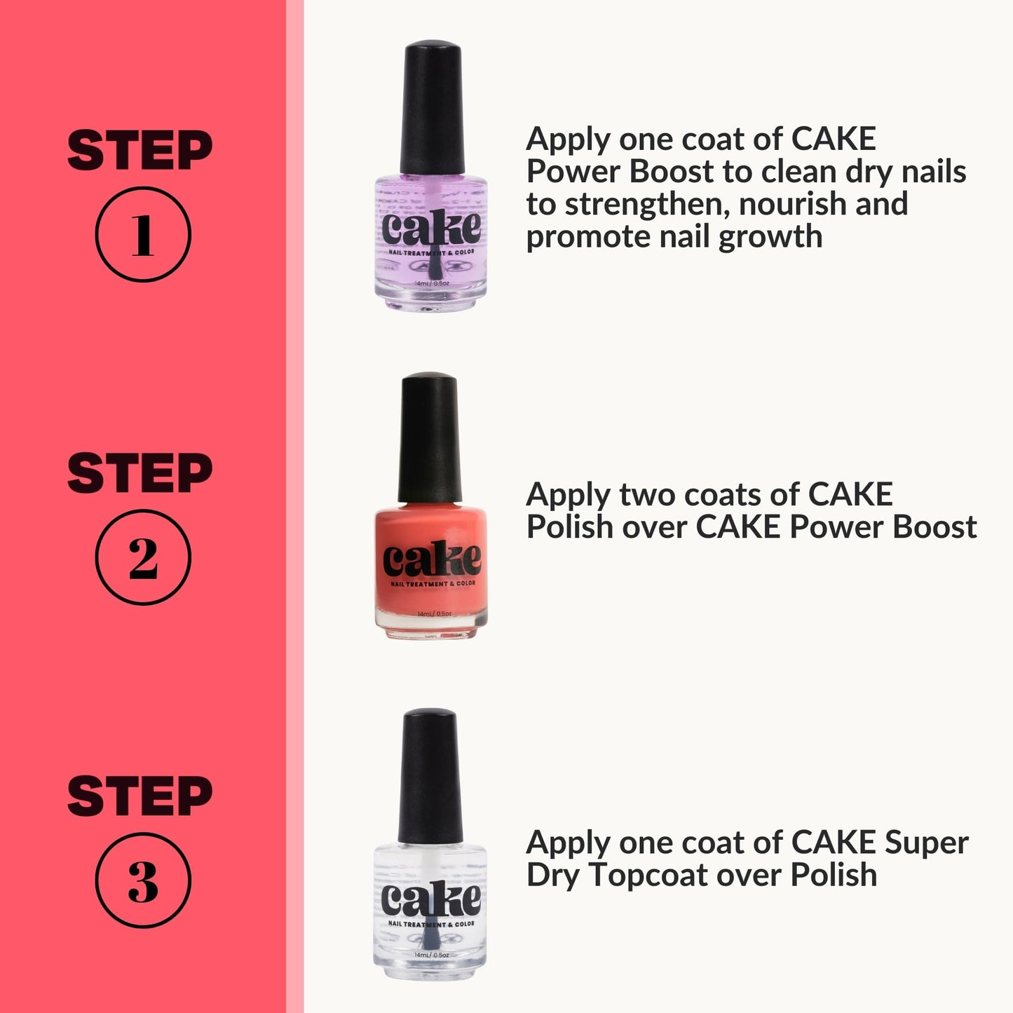 Cake Nailss "Afterglow" (0.5 Fl Oz) Biotin Nail Polish, Free From Harmful Substances, Nutrient-Rich Formula, Strengthening Nail Polish, Non Toxic, Made In The USA (Afterglow)