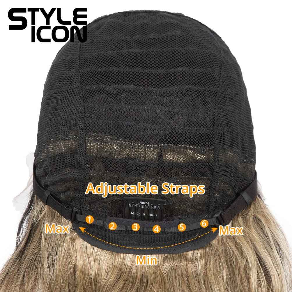 Style Icon 32” Long Wavy Wig Middle Part Synthetic Wigs Lace Front High Temperature Fiber Heat Resistant Wig (32 Inches, SOP22613)