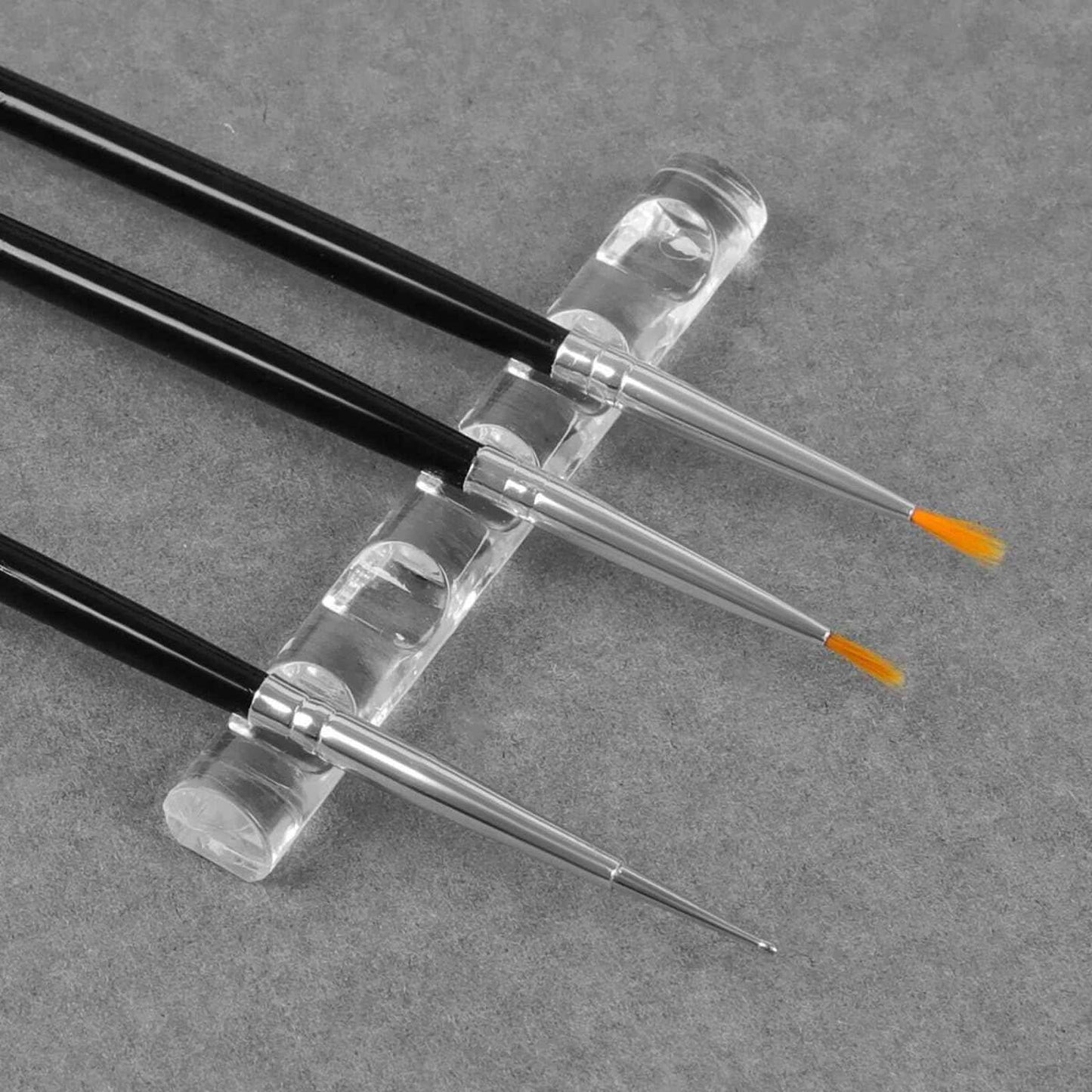 3zorqinron 2 Pcs Crystal Bar Pen Holder, Acrylic Nail Art Painting Pen Brush Stand for Drawing Pens, Nail Gel Polish Pen Brush Stand Holder Manicure Tool.