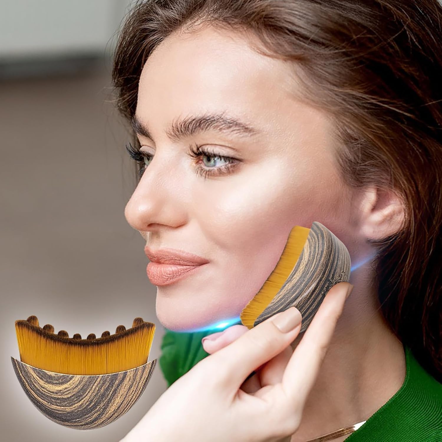New Lymphatic Contour Face Brush, Lymphatic Drainage Massager for Face,Ergonomically Designed to Fit The Skin Precisely and Relieve Fatigue