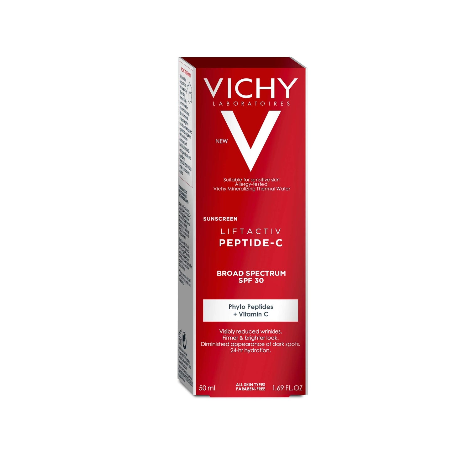 Vichy LiftActiv Sunscreen Peptide-C Face Moisturizer with SPF 30, Anti Aging Face Cream with Peptides & Vitamin C to Brighten & Firm Skin, Reduce Wrinkles & Dark Spots