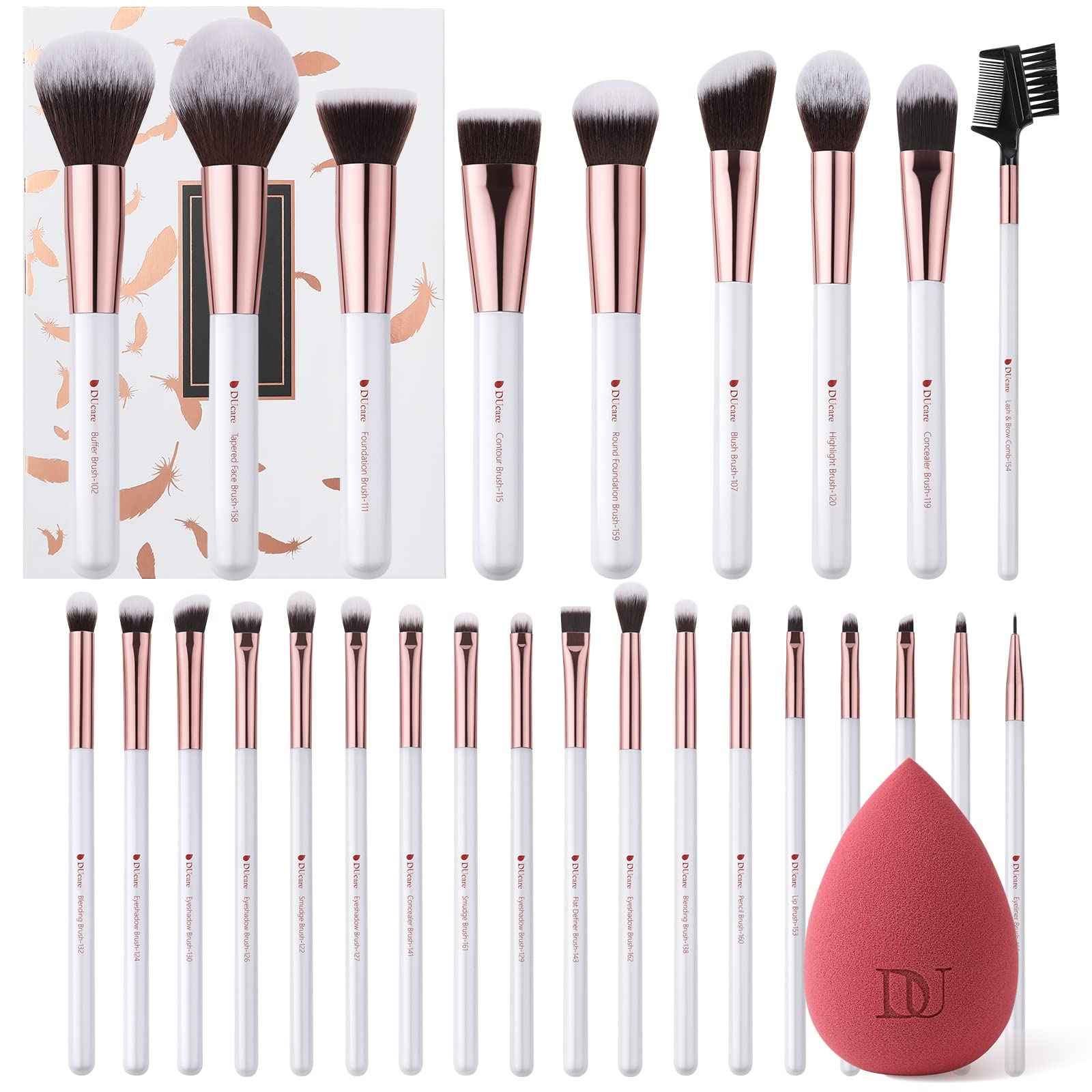 DUcare Makeup Brushes+Makeup Blender Sponge