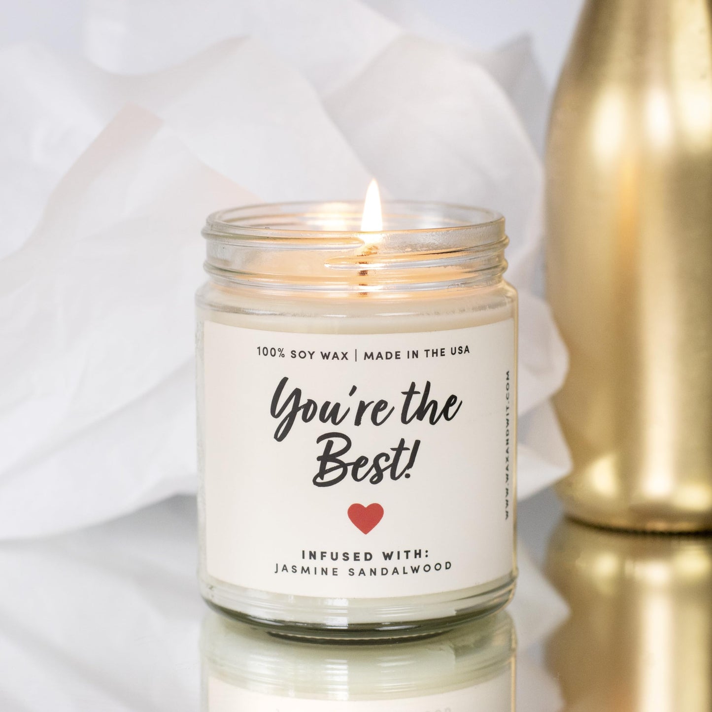 Best Friend Gifts for Women, Mom Birthday Gifts, Candles for Women, Jasmine Sandalwood Candle, Scented Candles, Teacher Appreciation Gifts, Engagement, Mothers Day Candle, Teacher Gifts - 9oz, Soy Wax