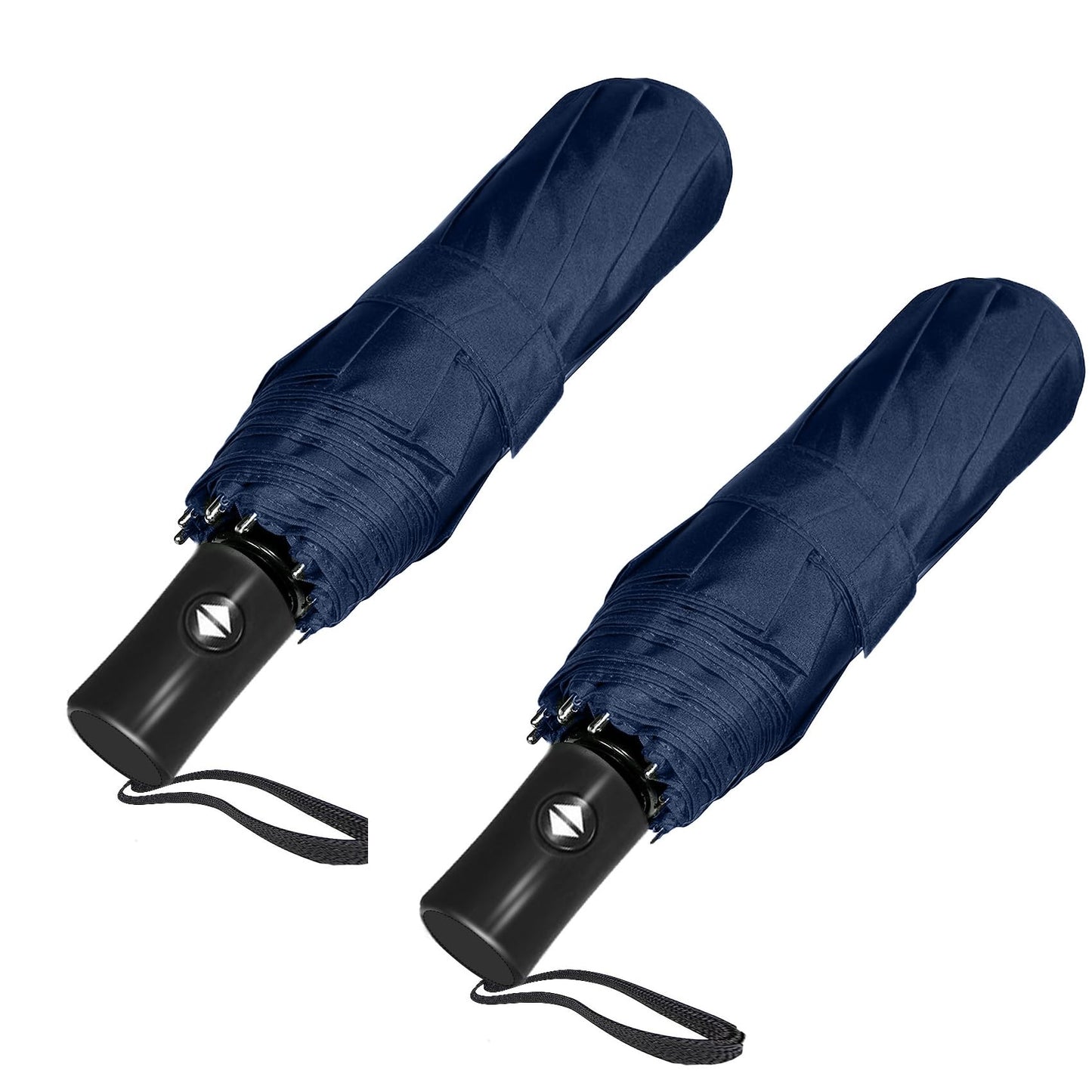 SIEPASA Two Pack The Original Portable Travel Umbrella - Umbrellas for Rain Windproof, Compact Umbrella for Wind and Rain, Perfect Car Umbrella, Backpack, and On-the-Go.(Navy Blue & Navy Blue, 2 Pack)