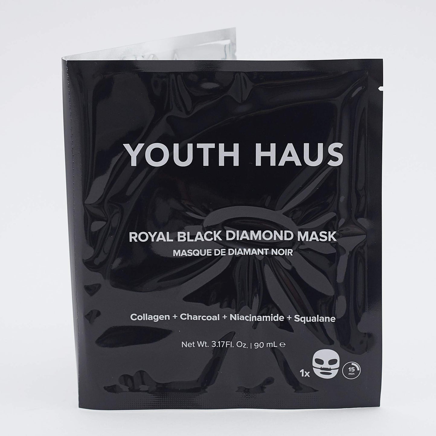 Skin Gym Youth Haus Royal Black Diamond Eye Mask (single) - Soothing, Anti Aging, Depuffing and Anti Wrinkle - Fatigue and Stress Relief