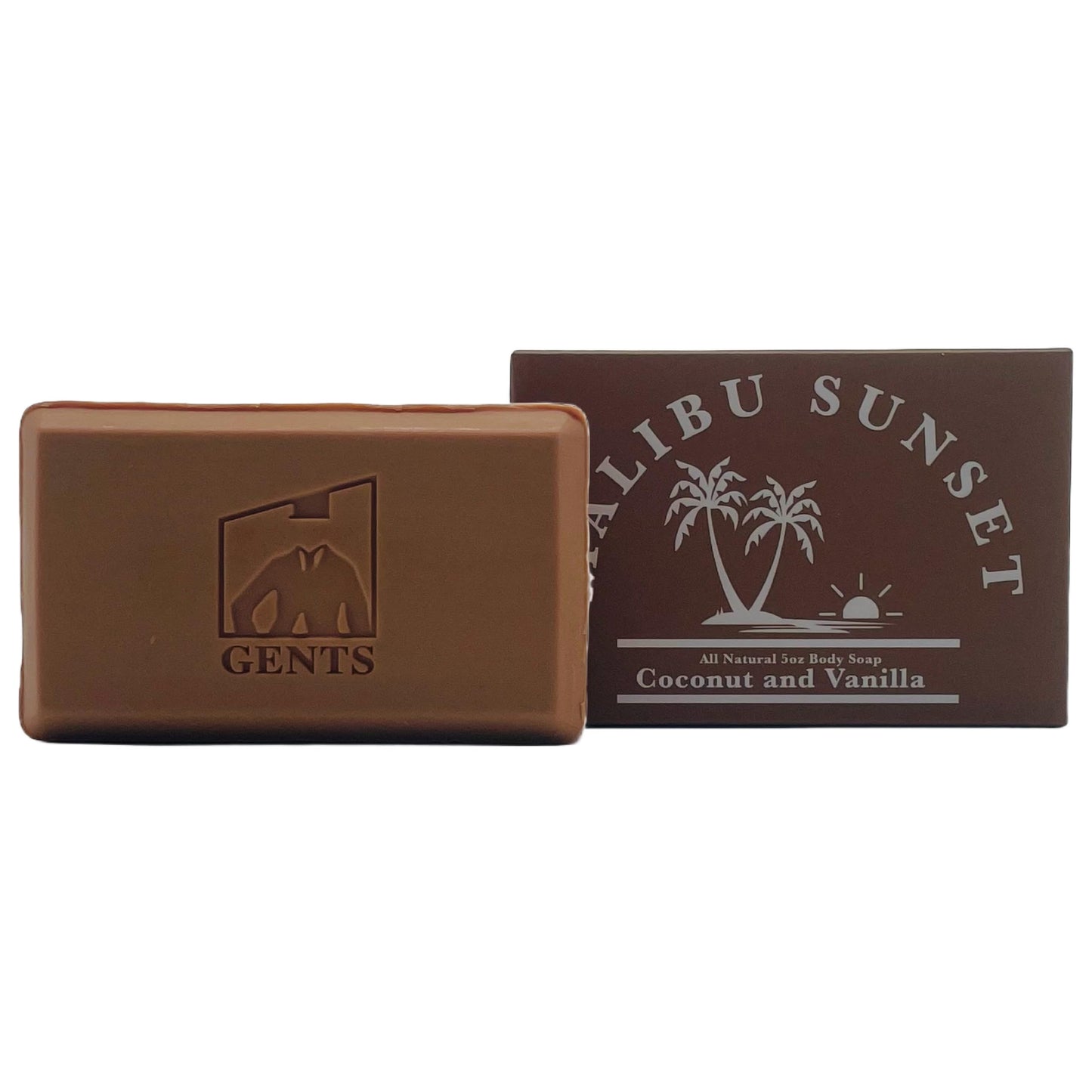 Gents Variety Men's Body Soaps - Moisturizing Bar Soap for Men, Smell Fresh and Clean, Washing Hands & Body, All Skin Types for Bath and Shower (Malibu Sunset)