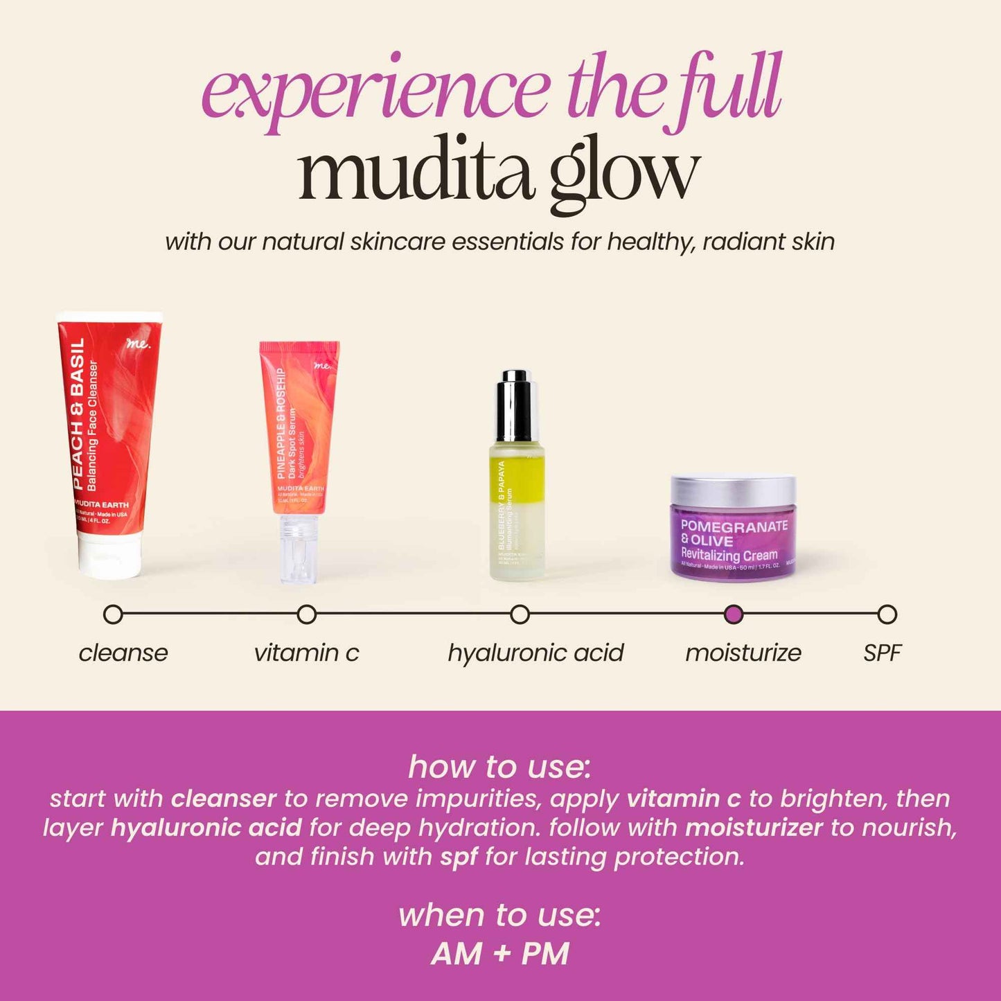 Mudita Earth Squalane Face Cream – 1.7oz | Dermatologist-Tested, Rich Moisturizer for Aging & Dry Skin | Hyaluronic Acid, Pomegranate & Olive, Vegan Caviar for Wrinkles, Dark Spots & Hyperpigmentation